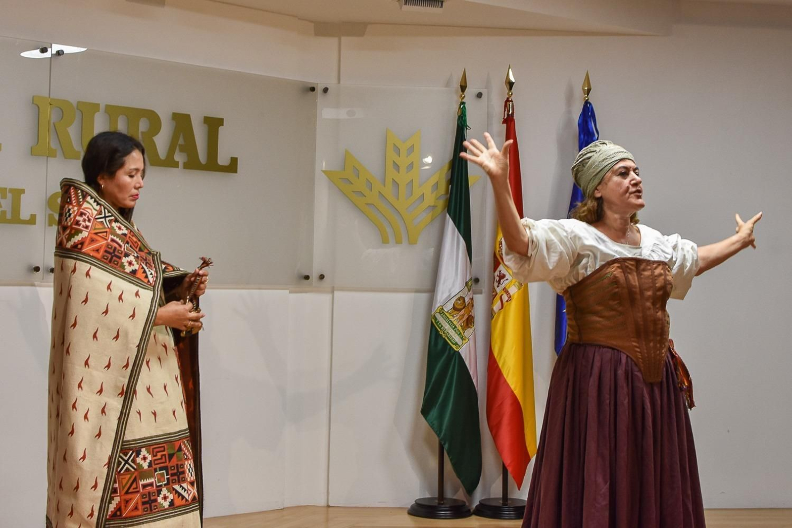 Representación de los personajes de 'La princesa inca'.