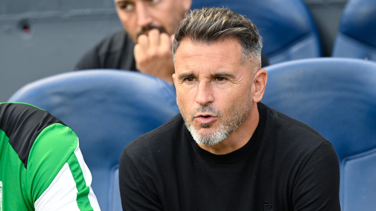 Iván Ania, entrenador del Córdoba CF, en un partido de esta temporada.