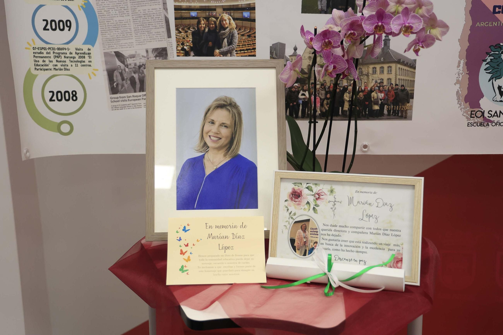 Las fotos del homenaje póstumo a Marian Díaz, directora de la Escuela Oficial de Idiomas de San Roque