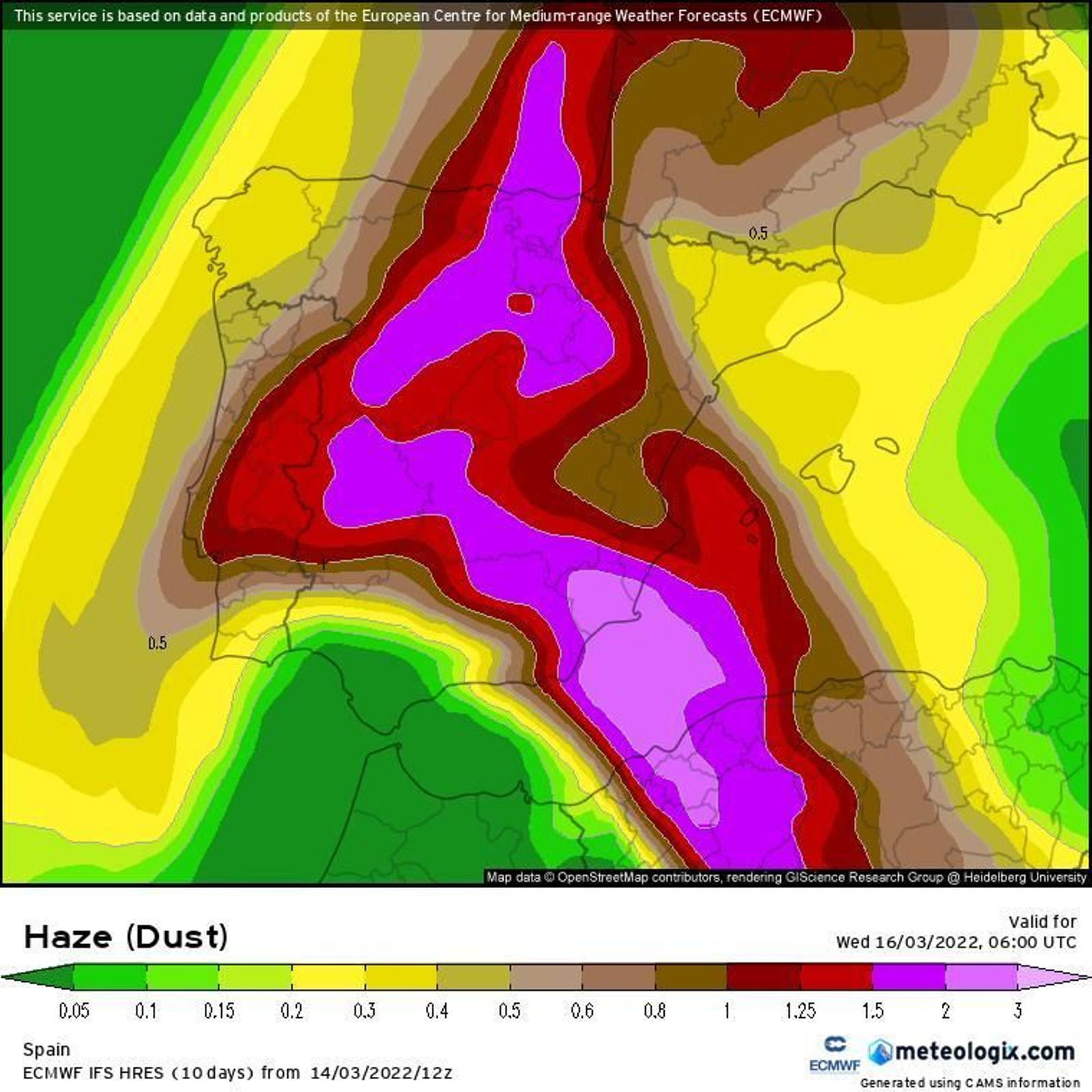 Día 16 de marzo a las 18:00 horas