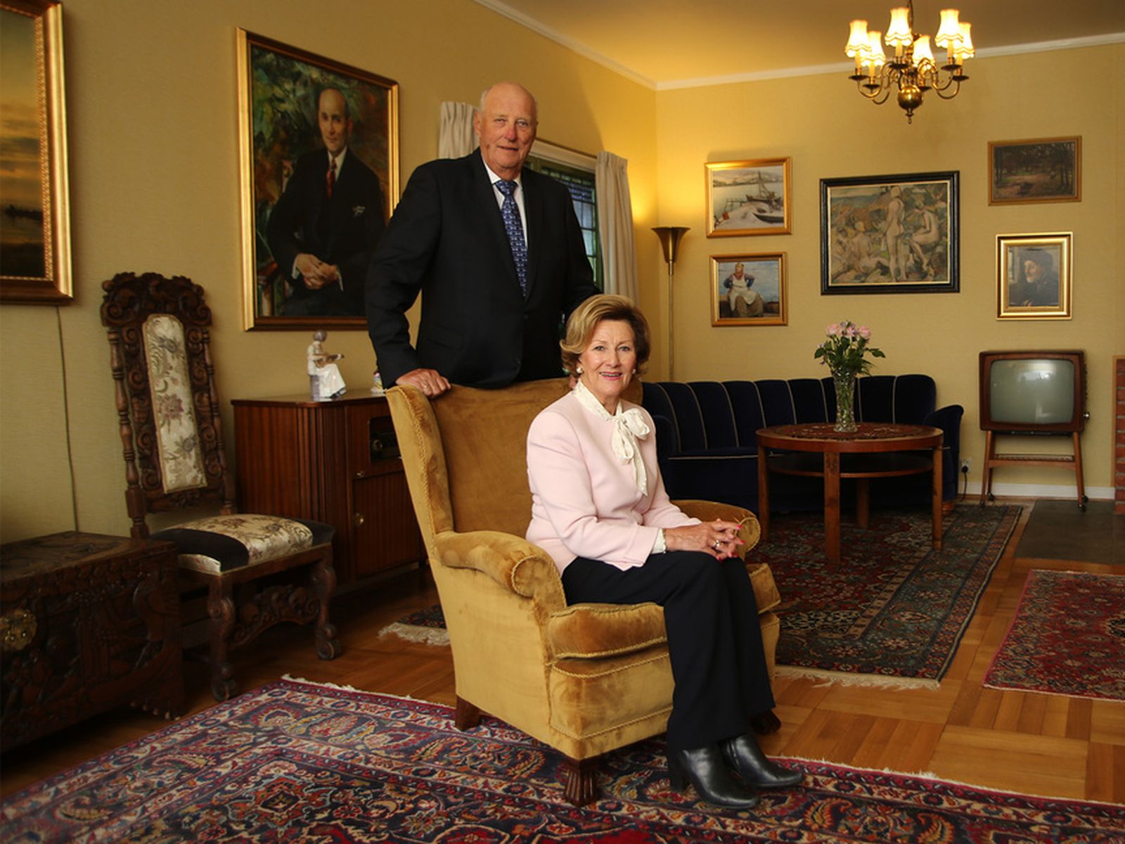 Harald y Sonia, en la foto oficial de su aniversario