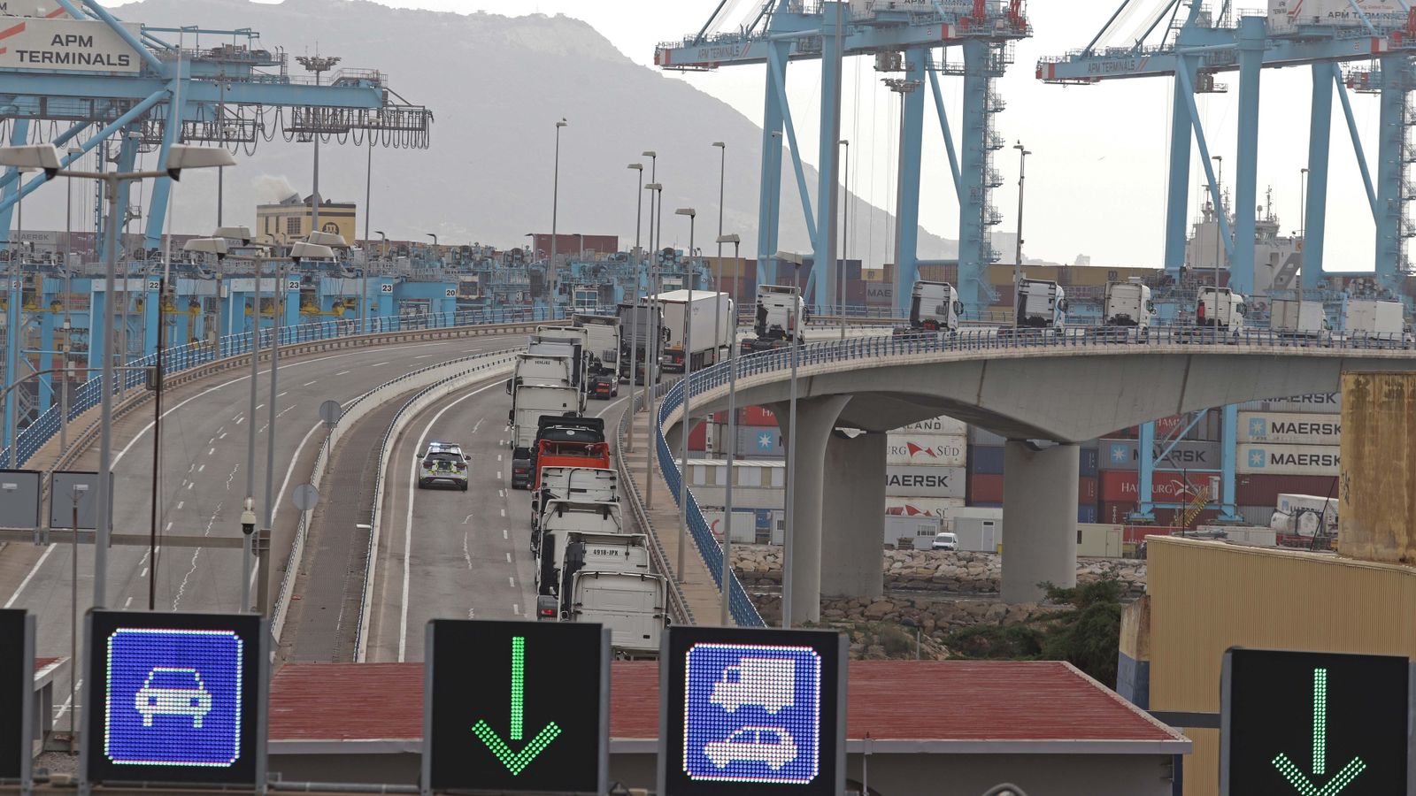 Fotos de la marcha de camiones en el Campo de Gibraltar