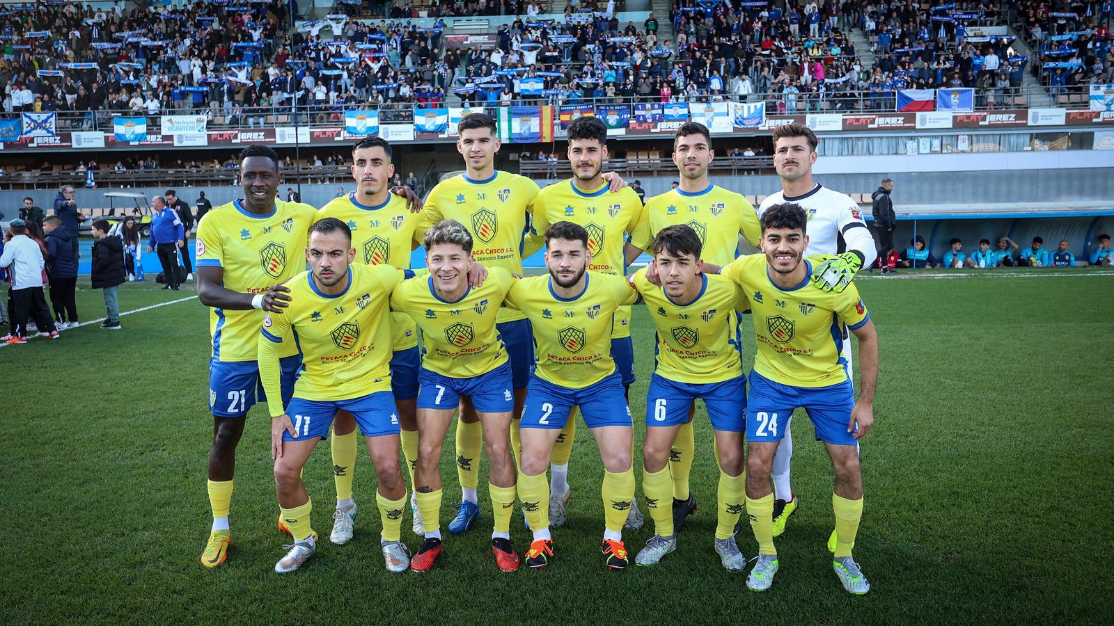 Formación del Conil en el partido contra el Xerez CD.