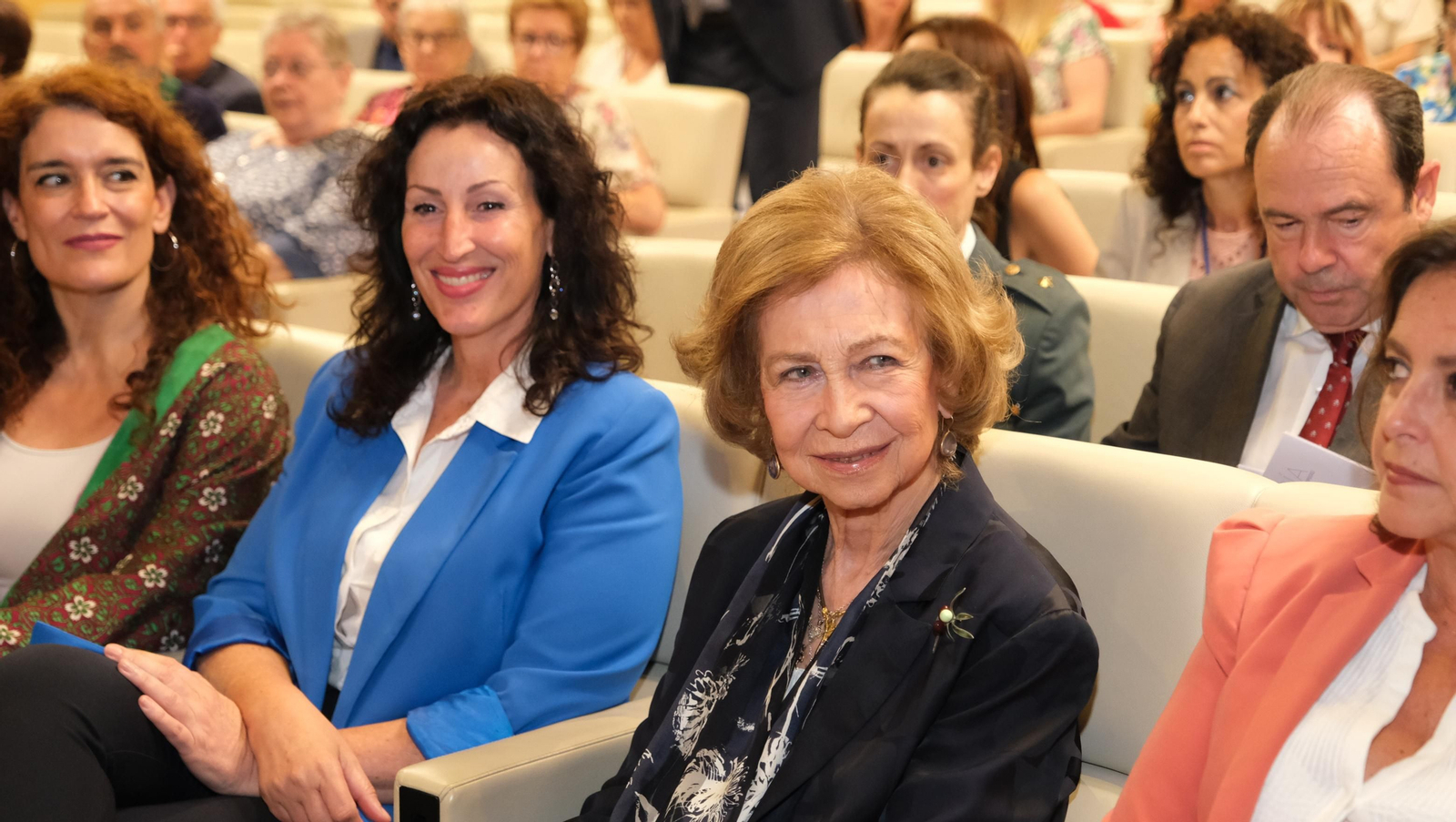 La reina Sofía durante el acto institucional por el Día Internacional de la ELA