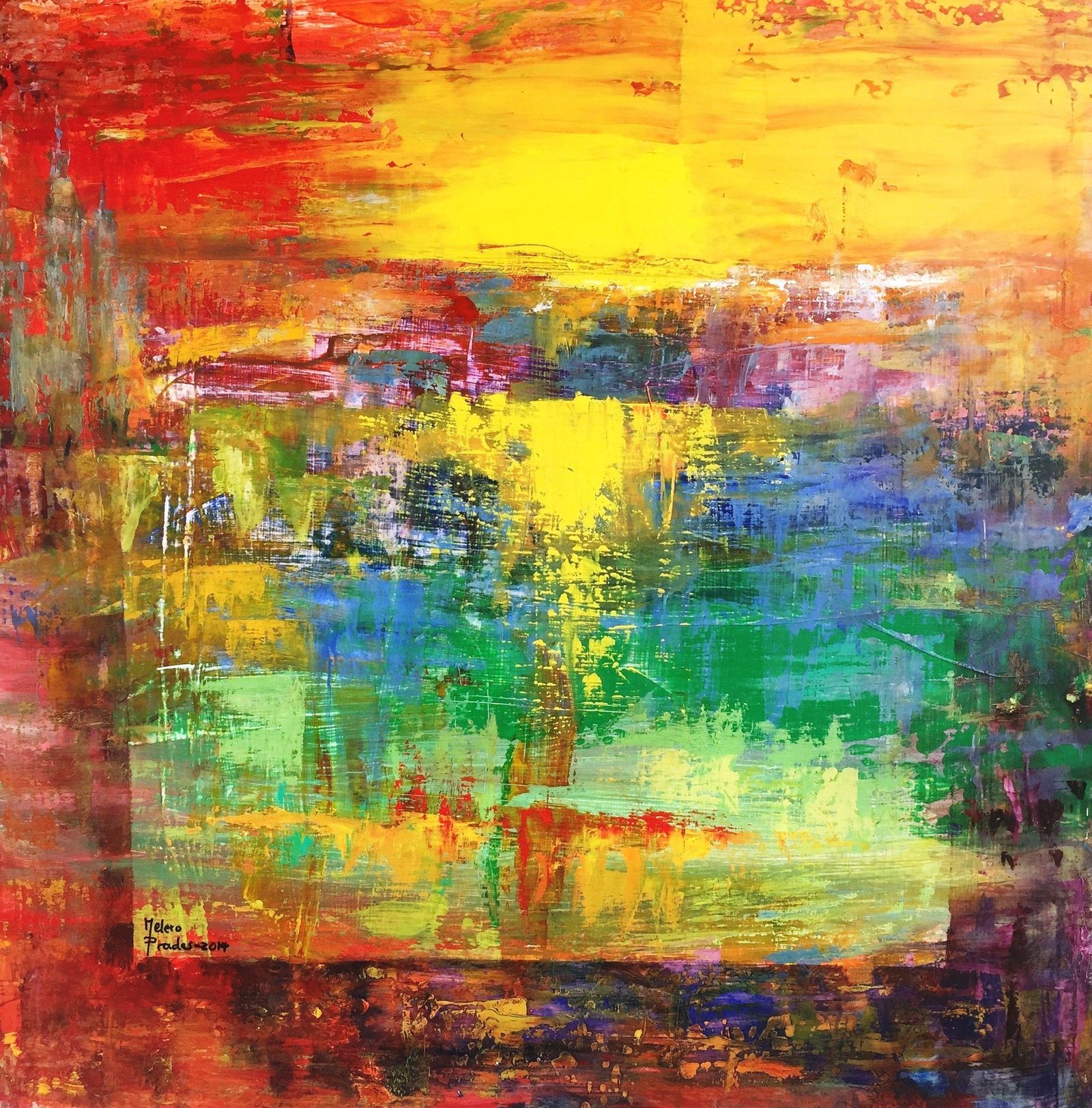 En la muestra de Melero se observa la evolución de la artista hacia la abstracción.