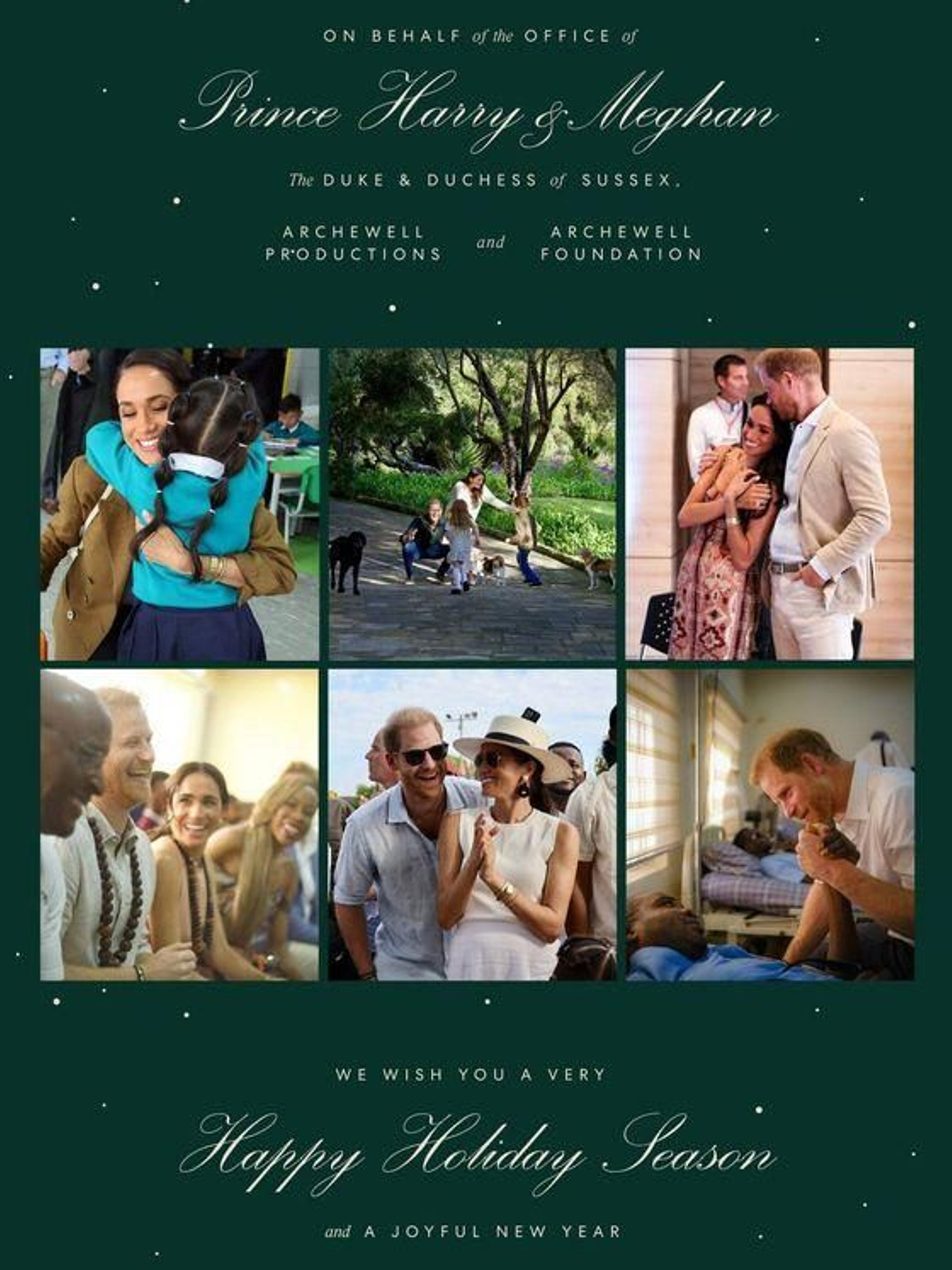 Felicitación navideña del príncipe Harry y Meghan Markle