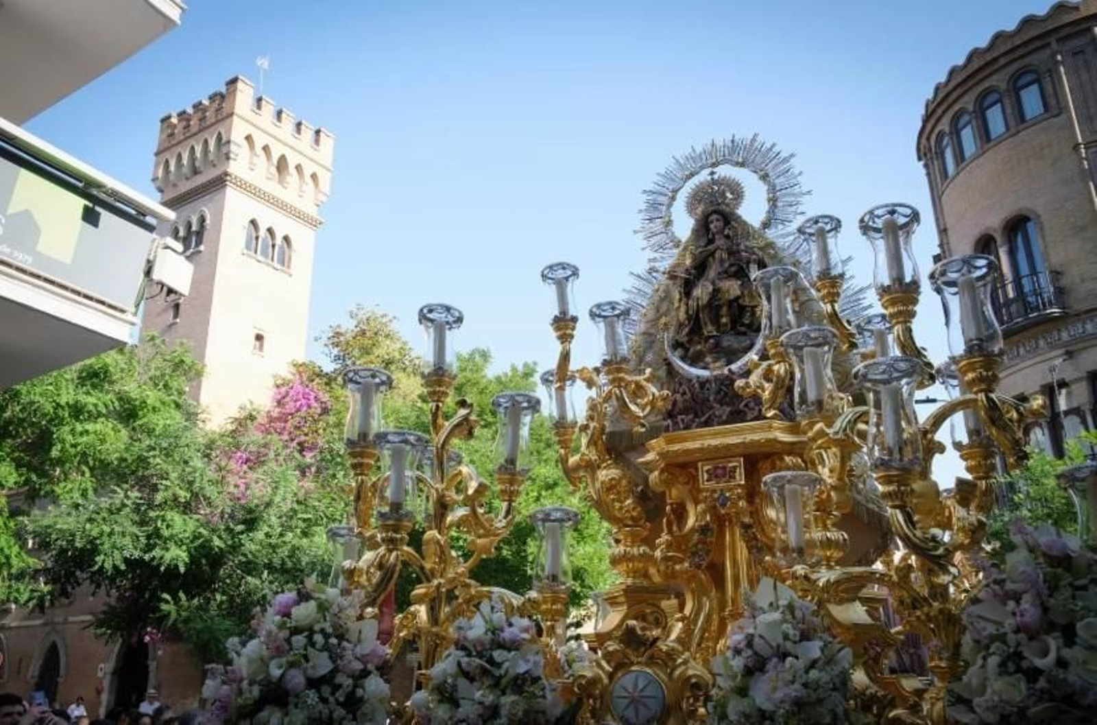 La Virgen del Carmen de Calatrava en 2022 tras presidir el Pregón de las Glorias