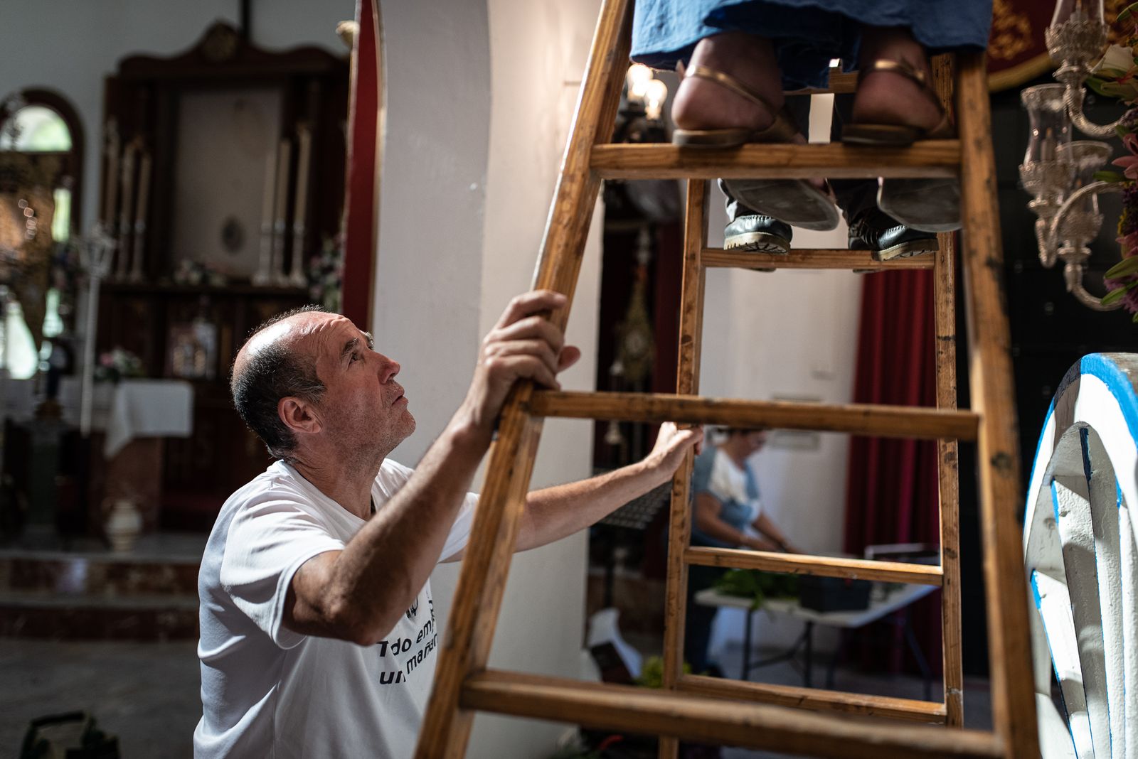 Imágenes de los preparativos de la Hdad de Emigrantes