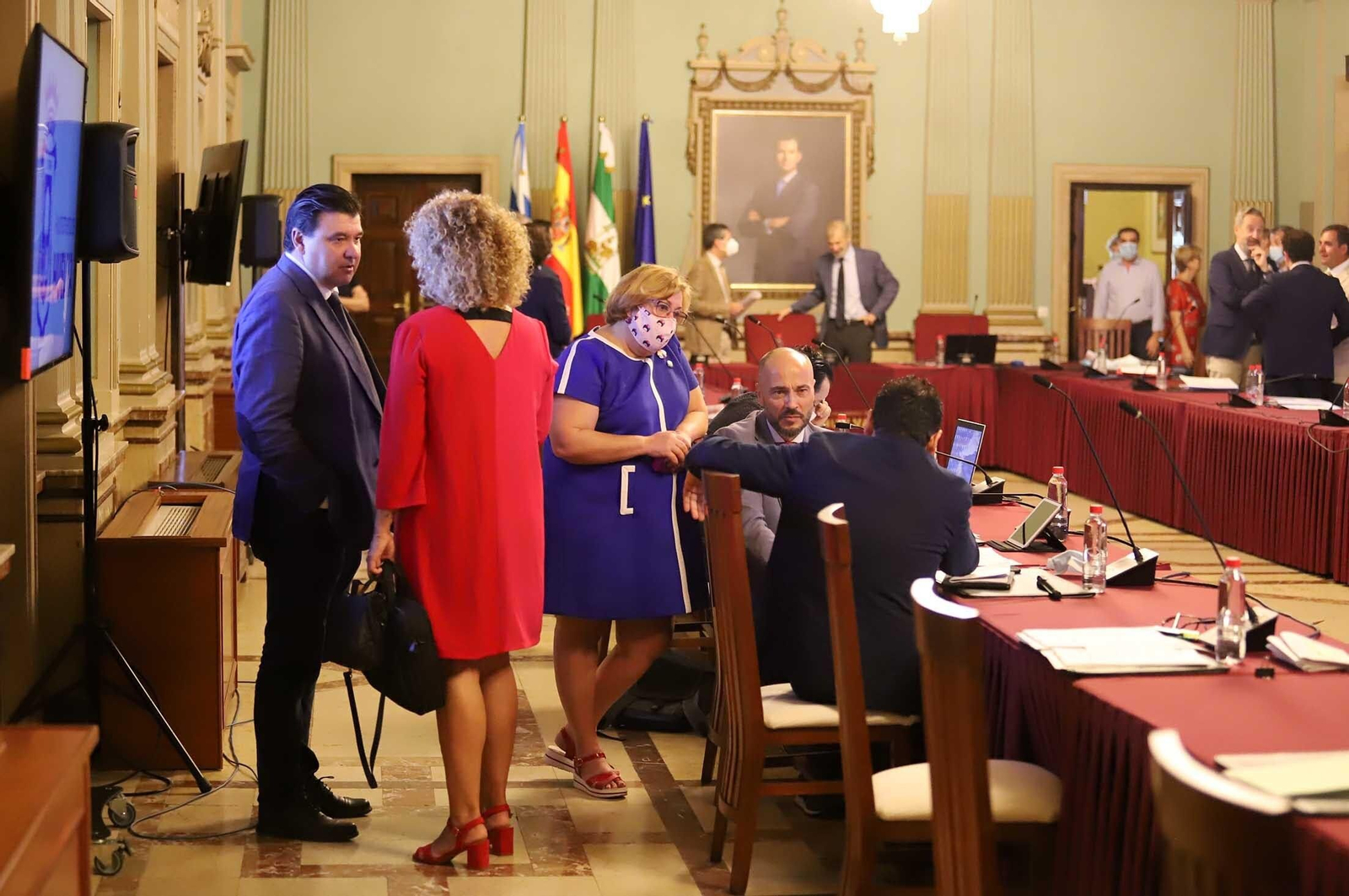 Imágenes del pleno municipal celebrado en el Ayuntamiento de Huelva