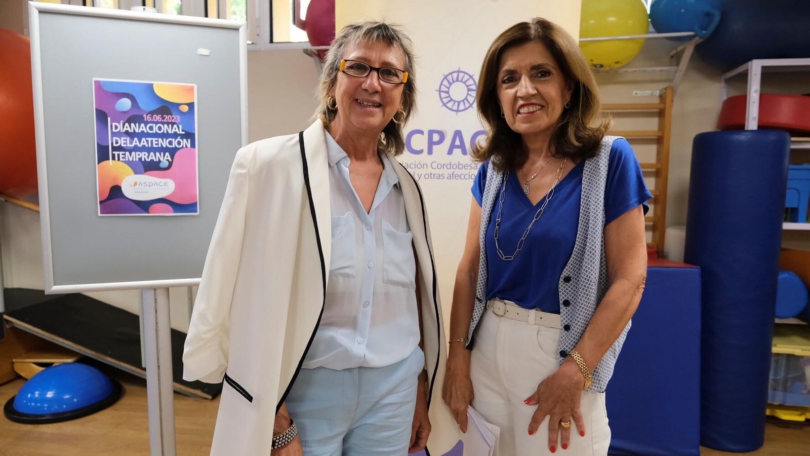 Rafaela Chounavelle y María Jesús Botella, en el Día Nacional de Atención Temprana. Rafaela Chounavelle y María Jesús Botella, en el Día Nacional de Atención Temprana.