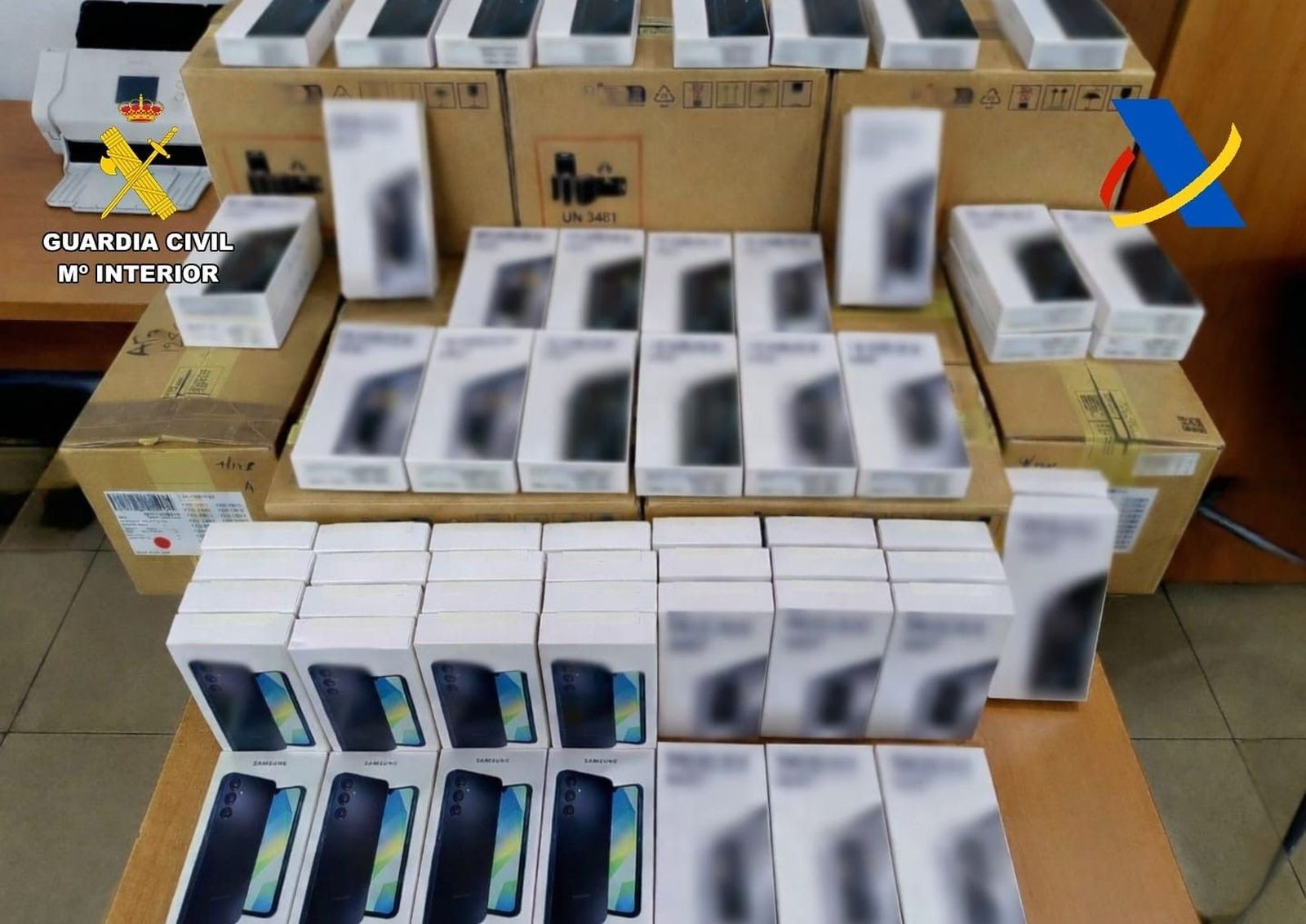 Imagen de los móviles intervenidos.