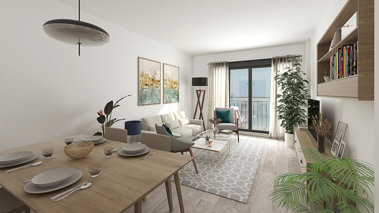 Detalle interior del salón.