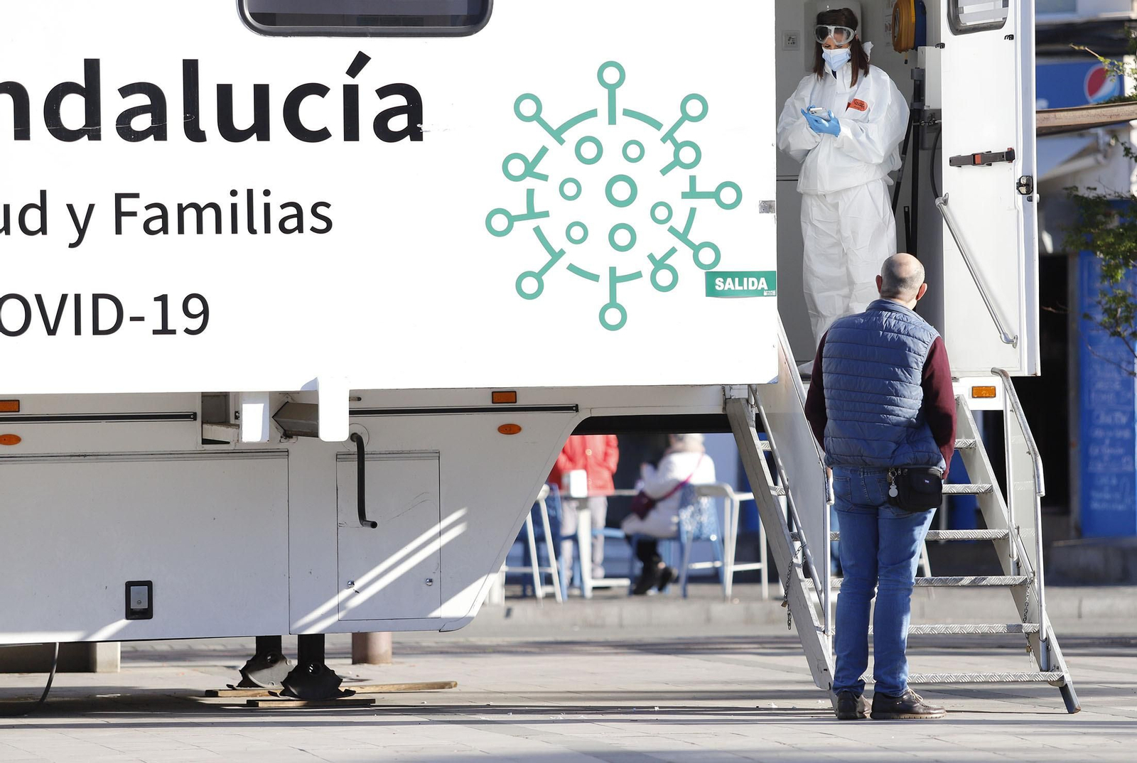 Punto Covid de la plaza 12 de octubre.