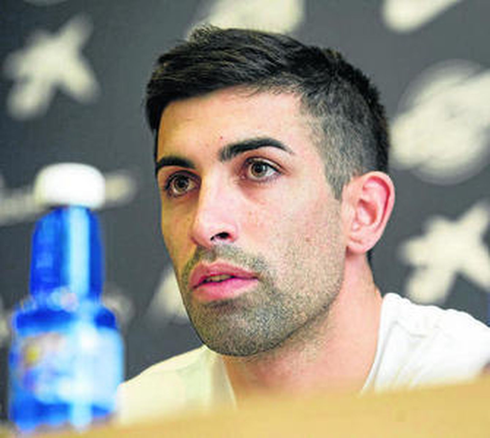 Michael Santos, en una rueda de prensa.