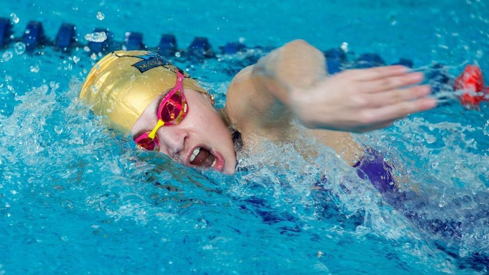 Anastasia, nadando en un campeobnato reciente.