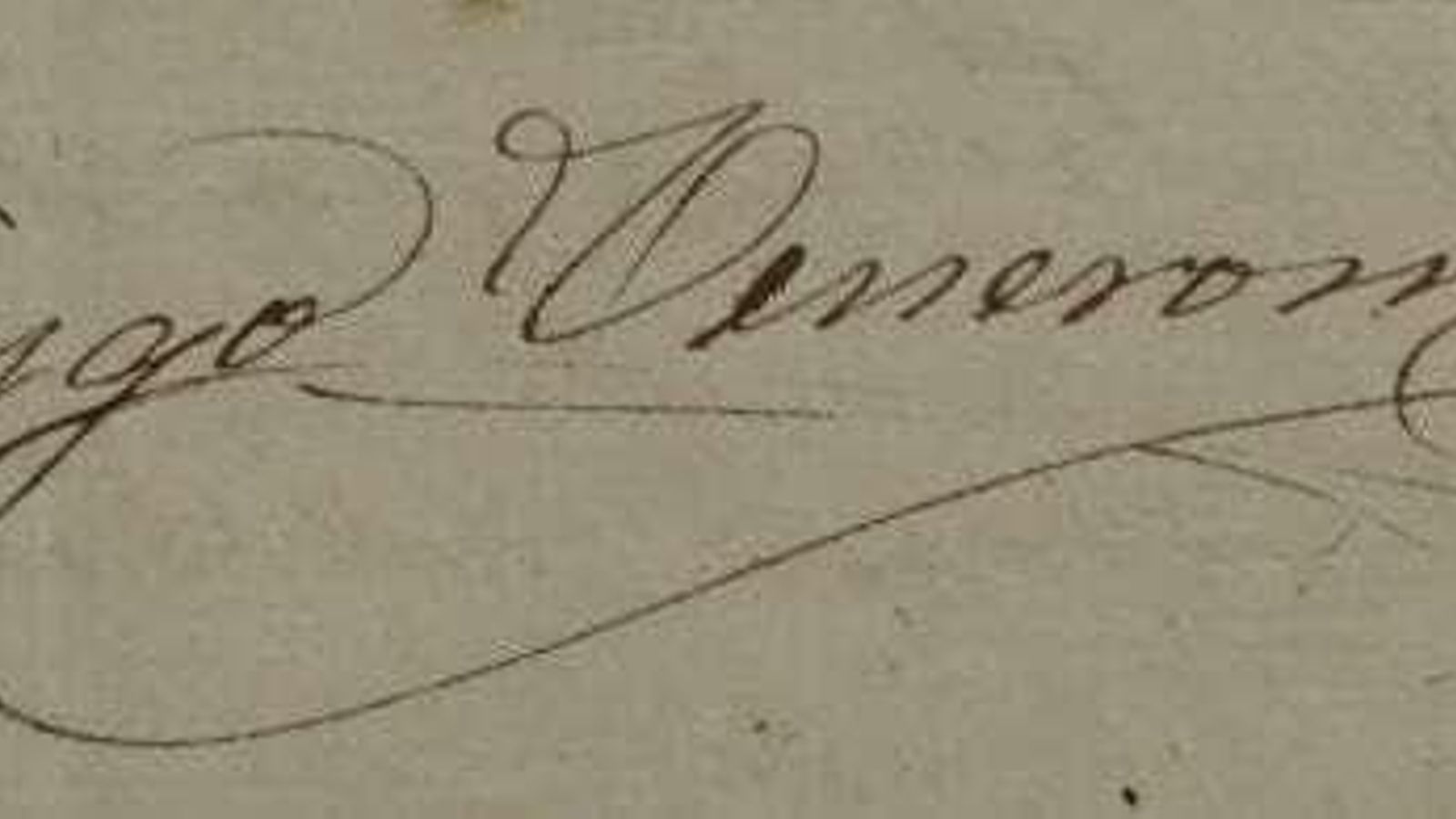 La firma del músico, que se conserva en el Archivo Municipal en un expediente del año 1884.