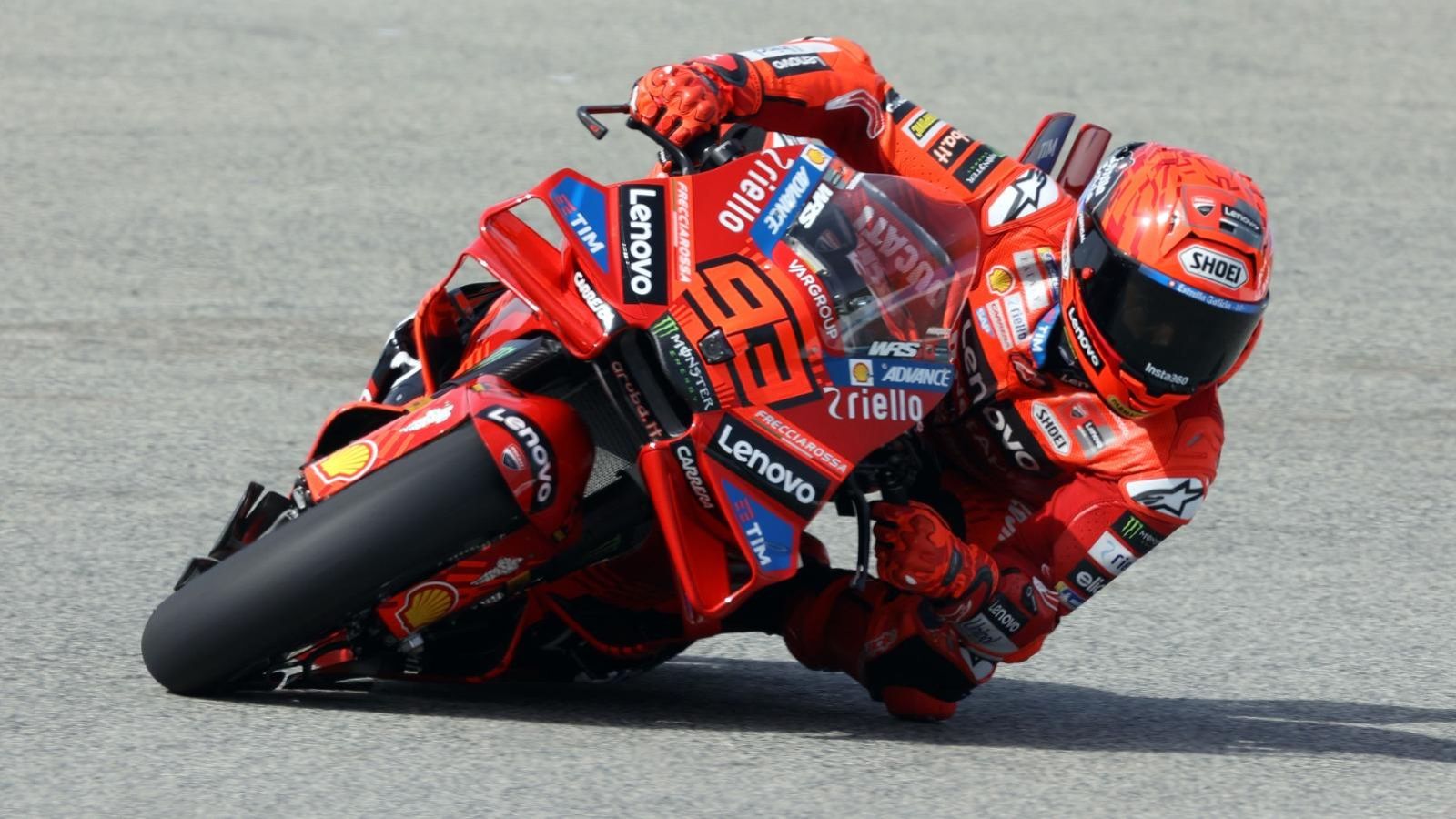 Márquez, durante la primera jornada en el GP de España de MotoGP.