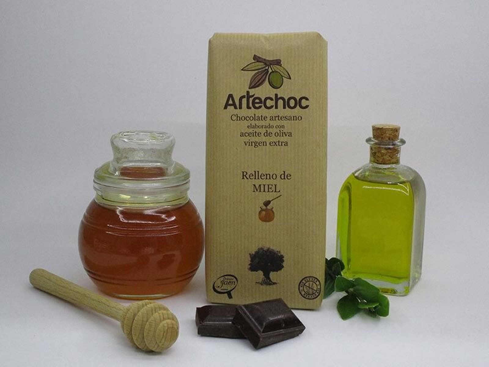 Tableta de chocolate con aove relleno de miel Artechoc.