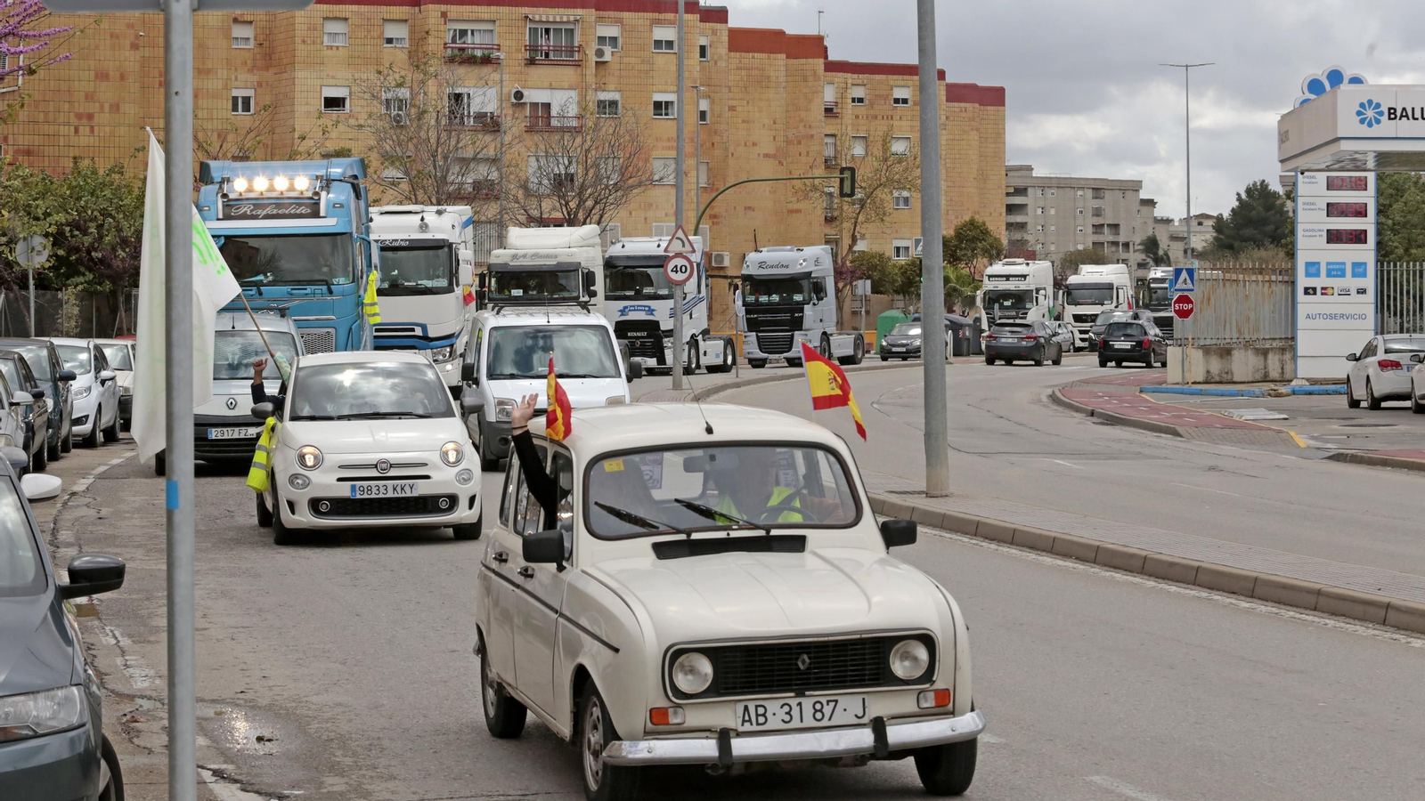 Caravana de transportistas por Jerez