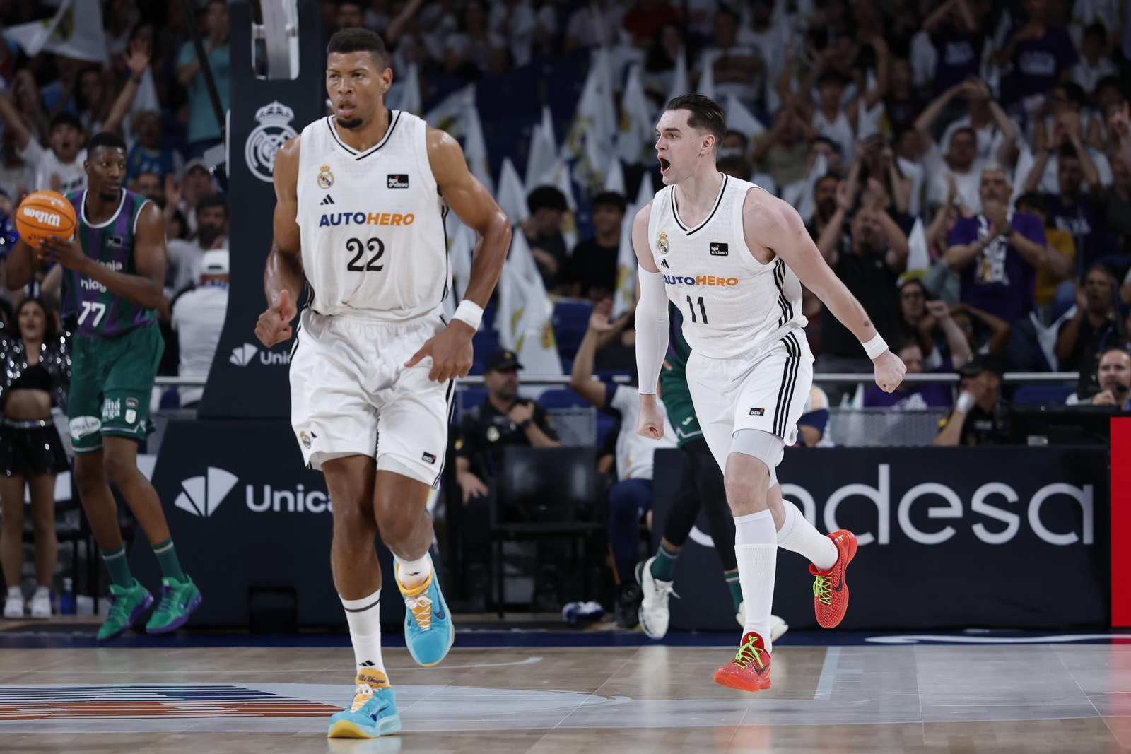 El Real Madrid-Unicaja, en fotos