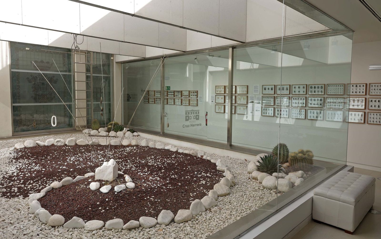El patio acristalado en el interior del museo
