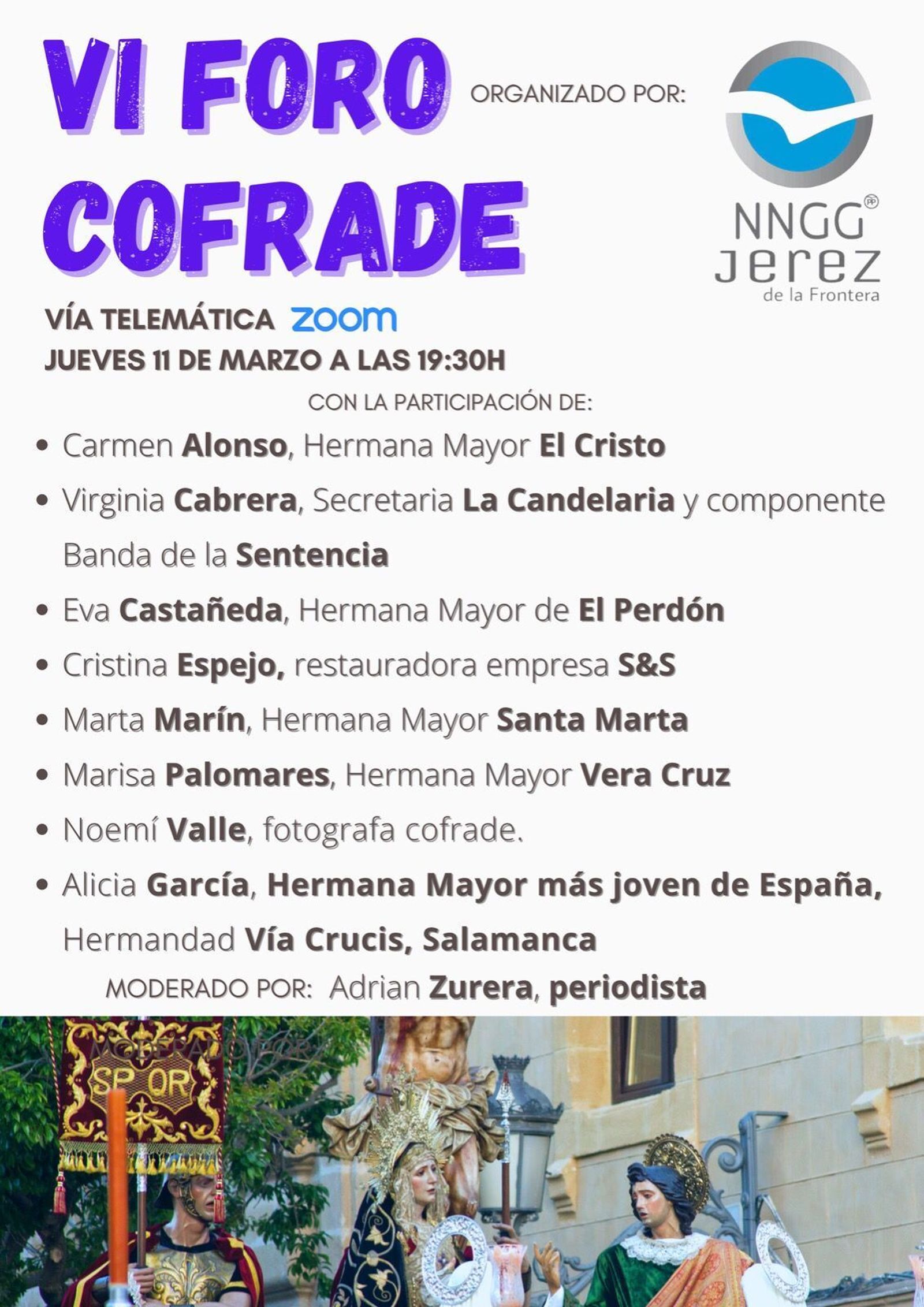 Cartel del VI Foro Cofrade NNGG