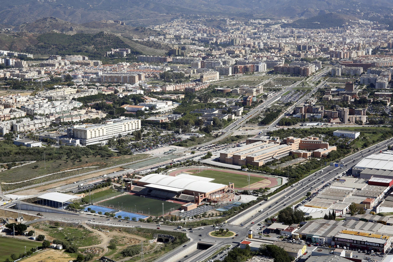 Vista del campus de la Universidad de Málaga.