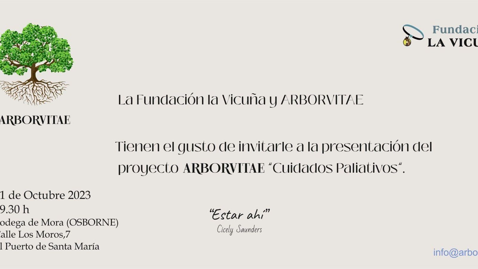 El proyecto Arborvitae 'Cuidados Paliativos' se presenta este miércoles en El Puerto.