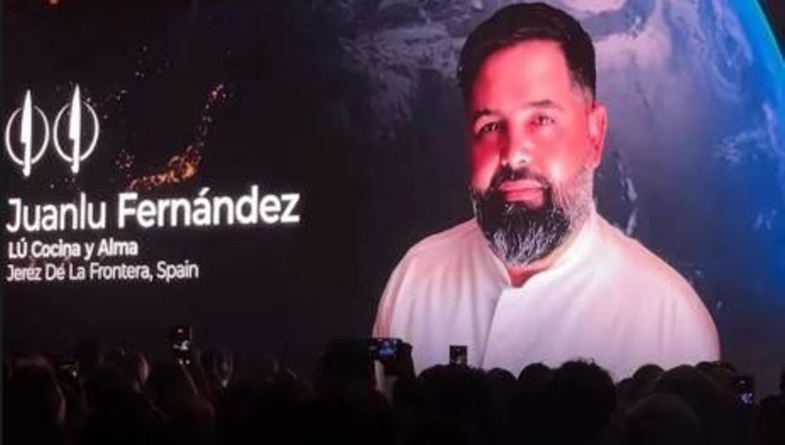Premio al chef jerezano Juanlu Fernández en la gala The Best Chef Awards, celebrada este jueves en Milan.
