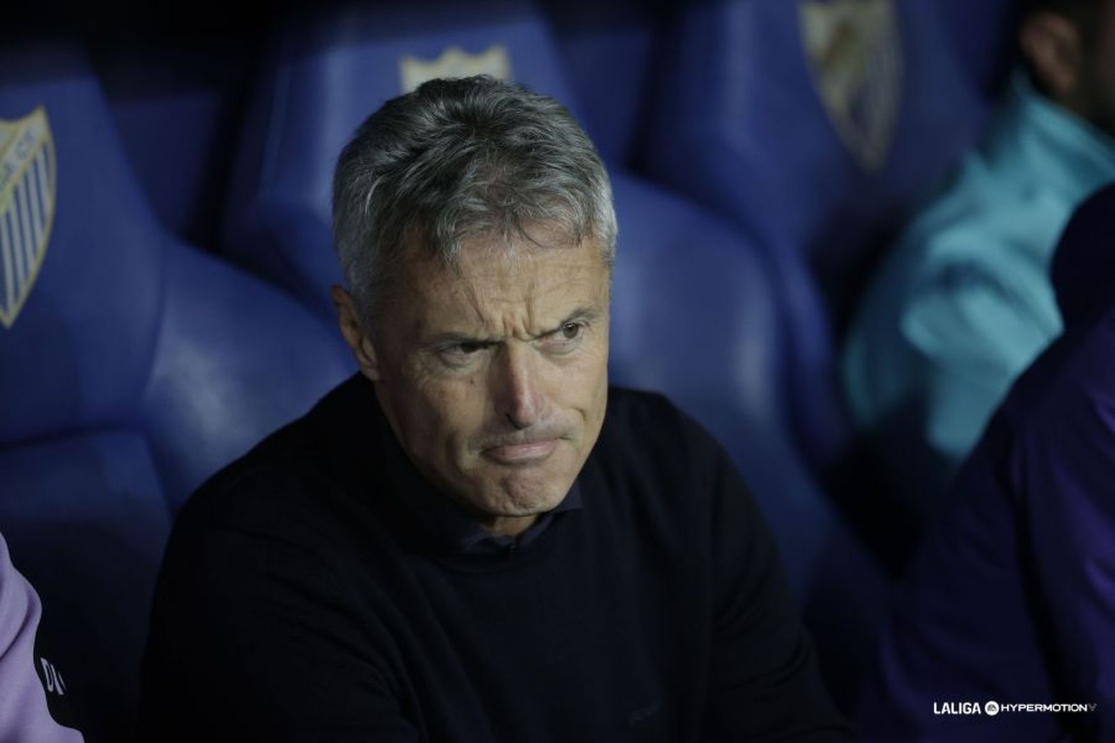 Fran Escribá, en el Málaga CF-Real Valladolid.