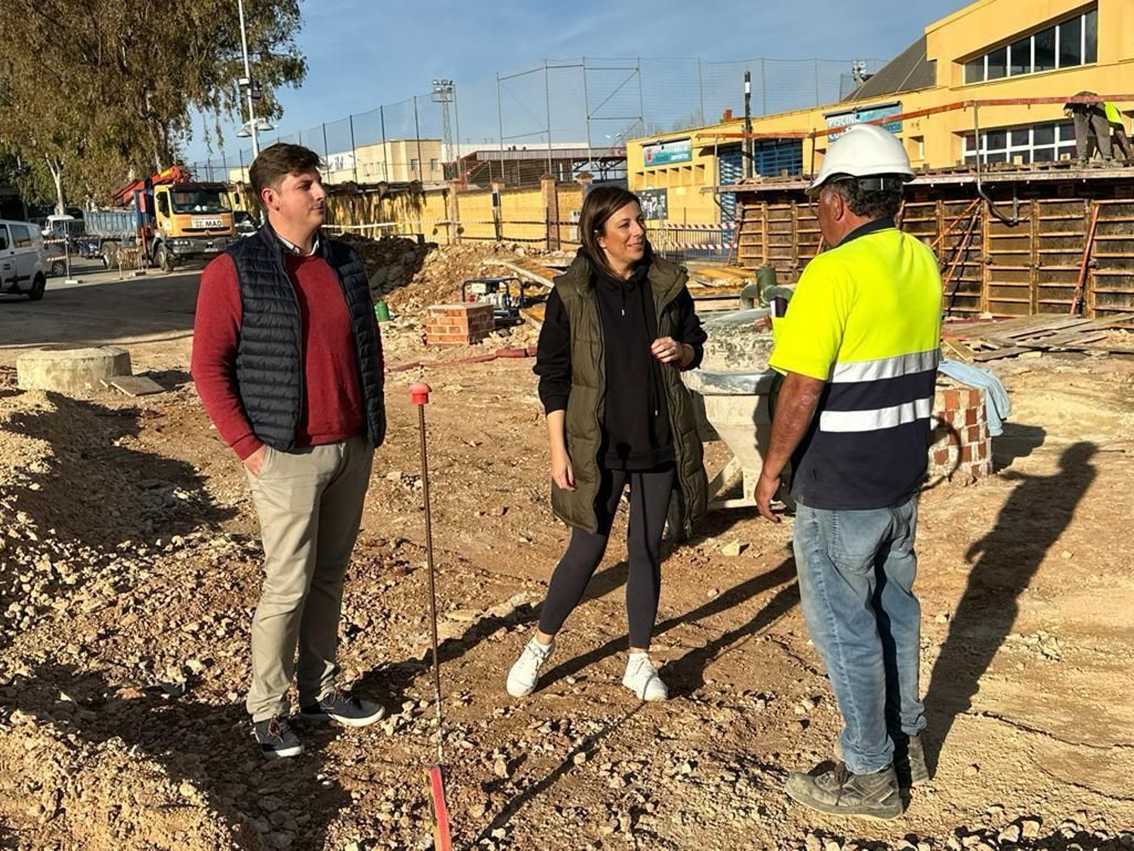 Visita de la alcaldesa a las obras del entorno de la nueva estación de autobuses. Visita de la alcaldesa a las obras del entorno de la nueva estación de autobuses.