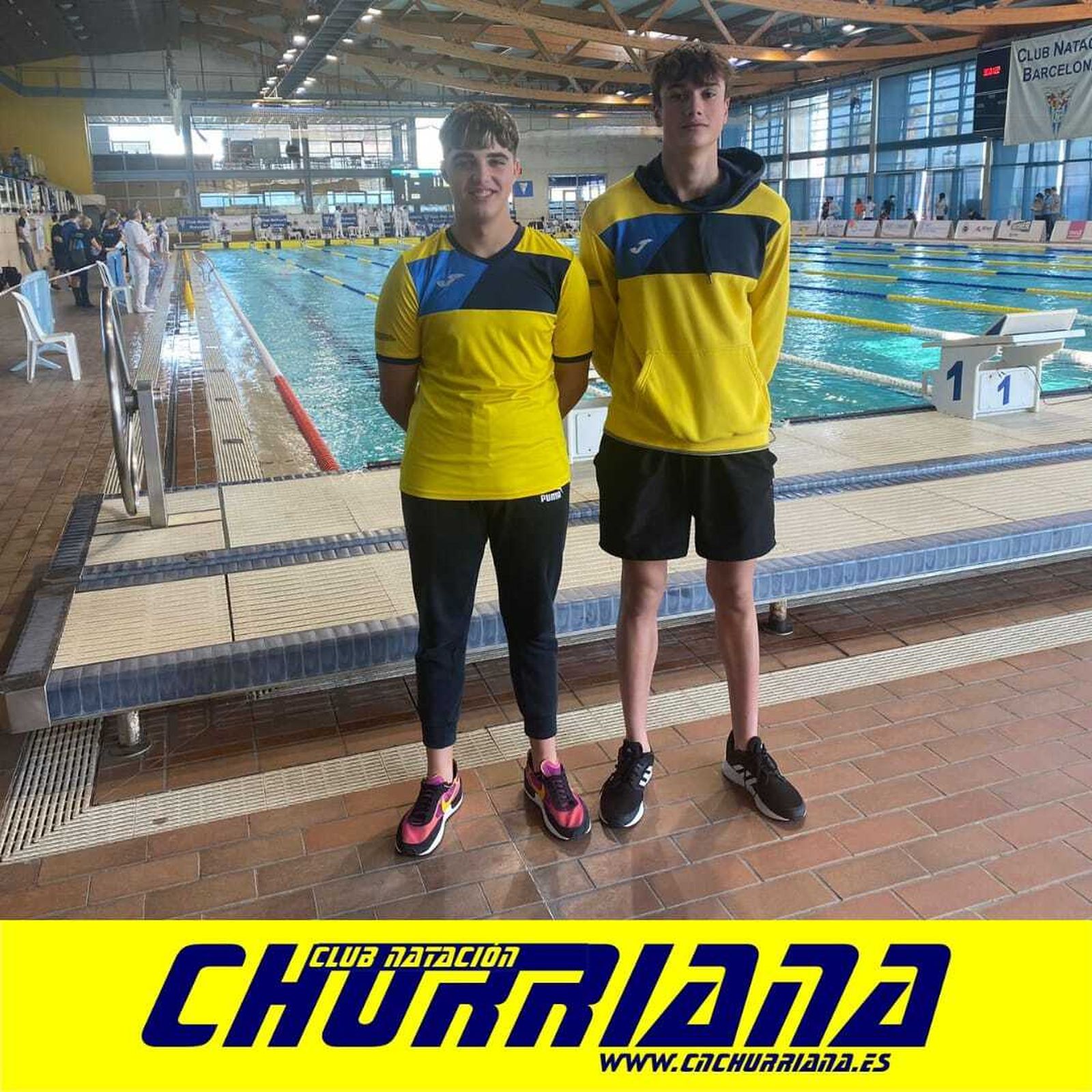 Garach y Cáliz, en el Club Natació Barcelona.