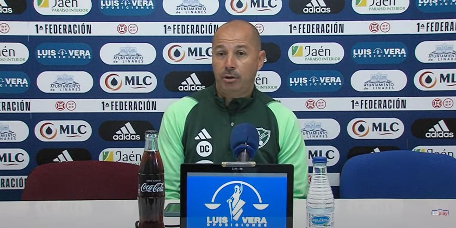 David Campaña, técnico del Linares Deportivo, en una imagen de archivo.