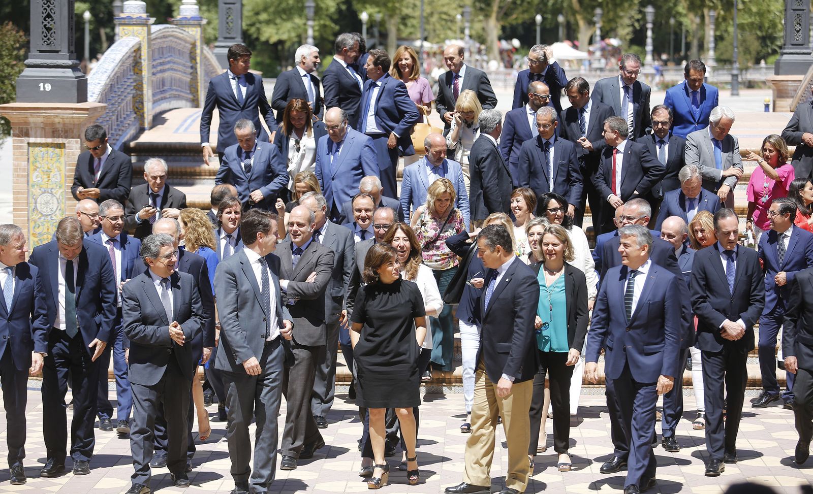La cumbre de delegados del Gobierno en la Plaza de España, en imágenes