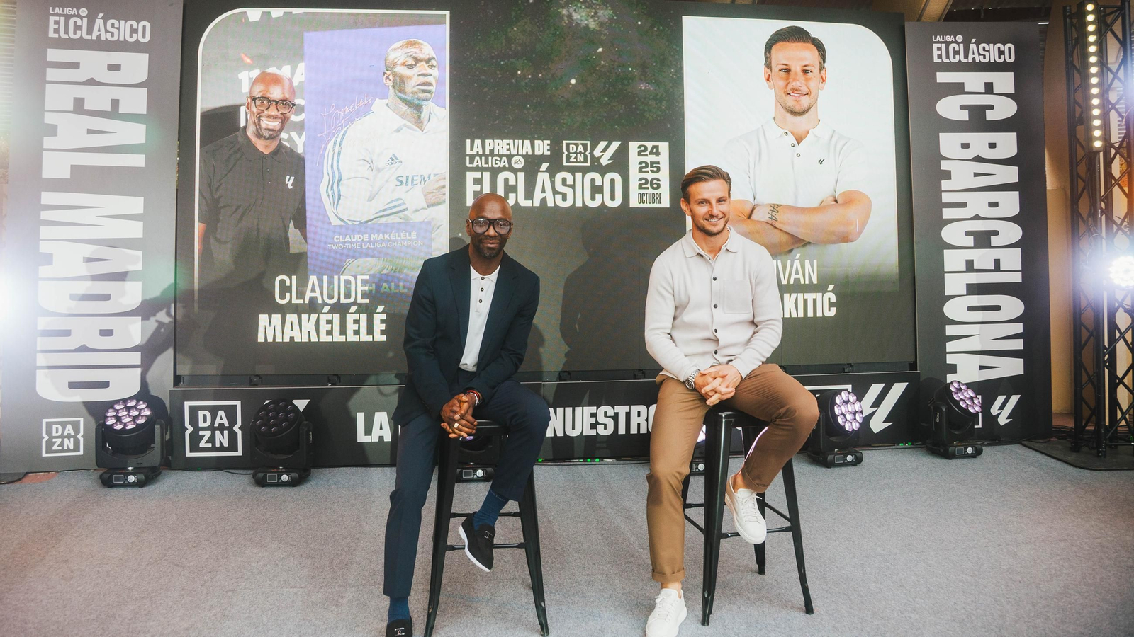 La previa de 'El Clásico' en DAZN contó con rostros conocidos del Real Madrid y el FC Barcelona.