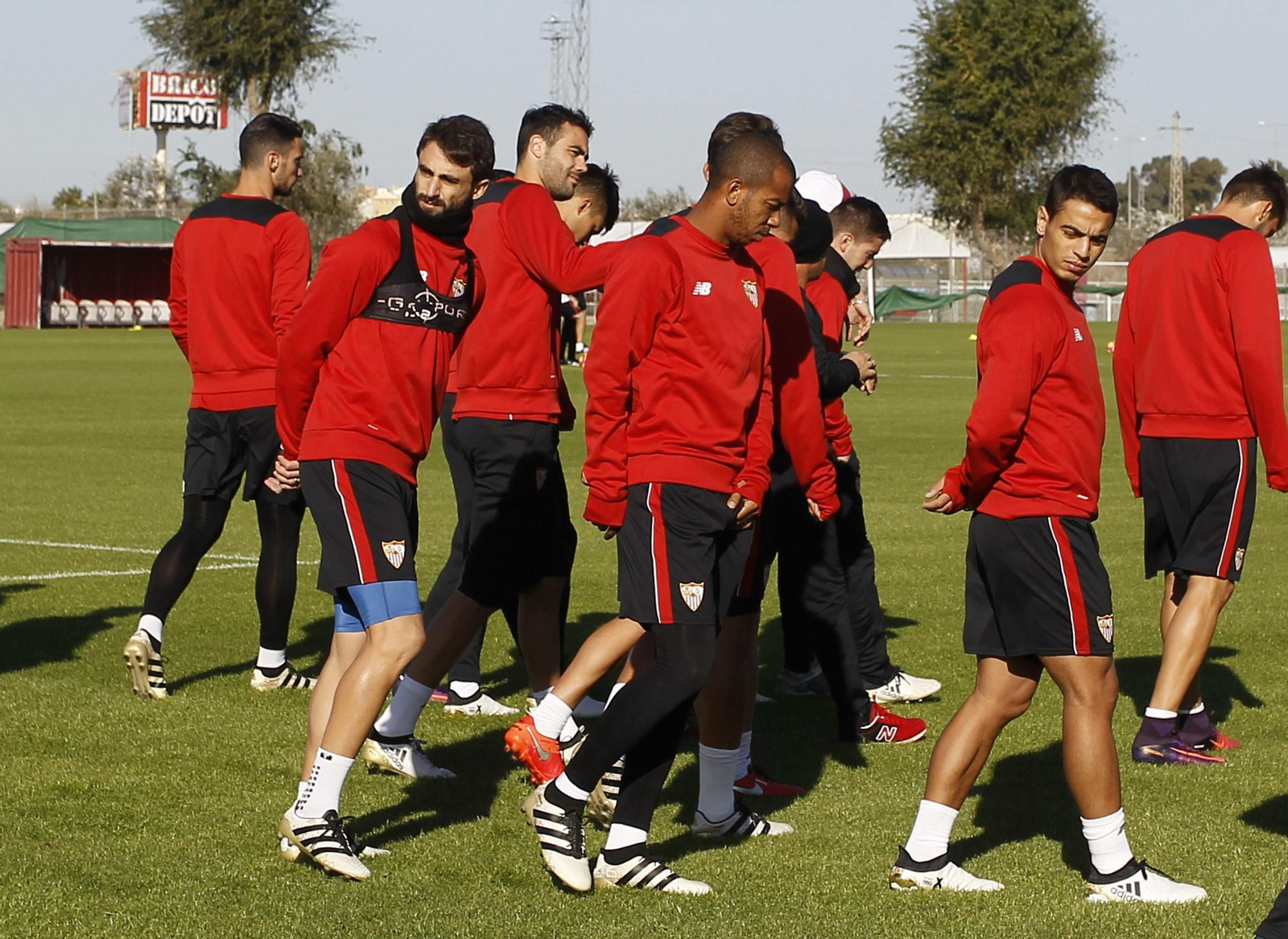 Entrenamiento del Sevilla.