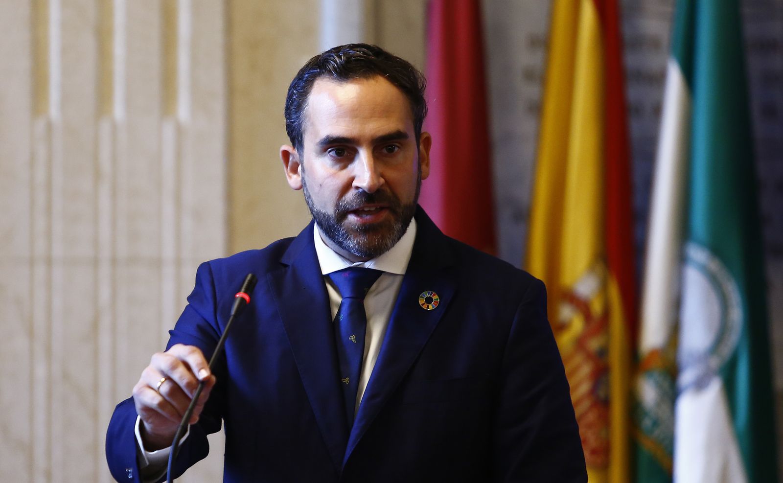 Daniel Pérez durante el debate del estado de la ciudad.