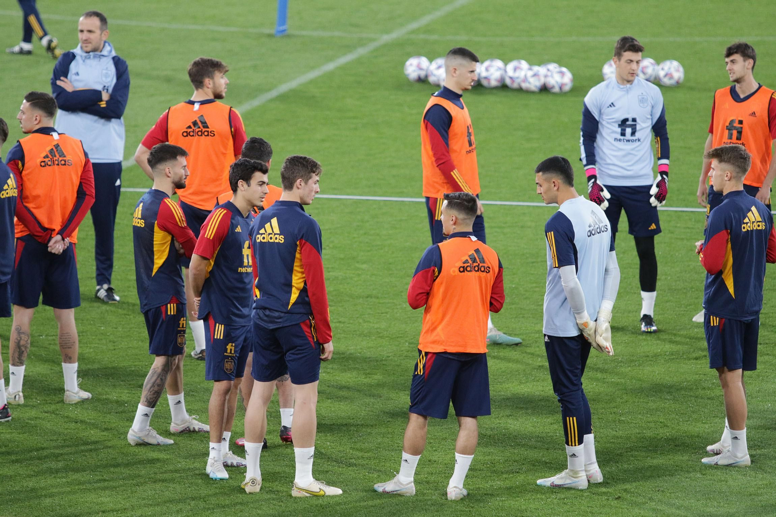 Entrenamiento de la Selección Sub-21 de España, en Almería
