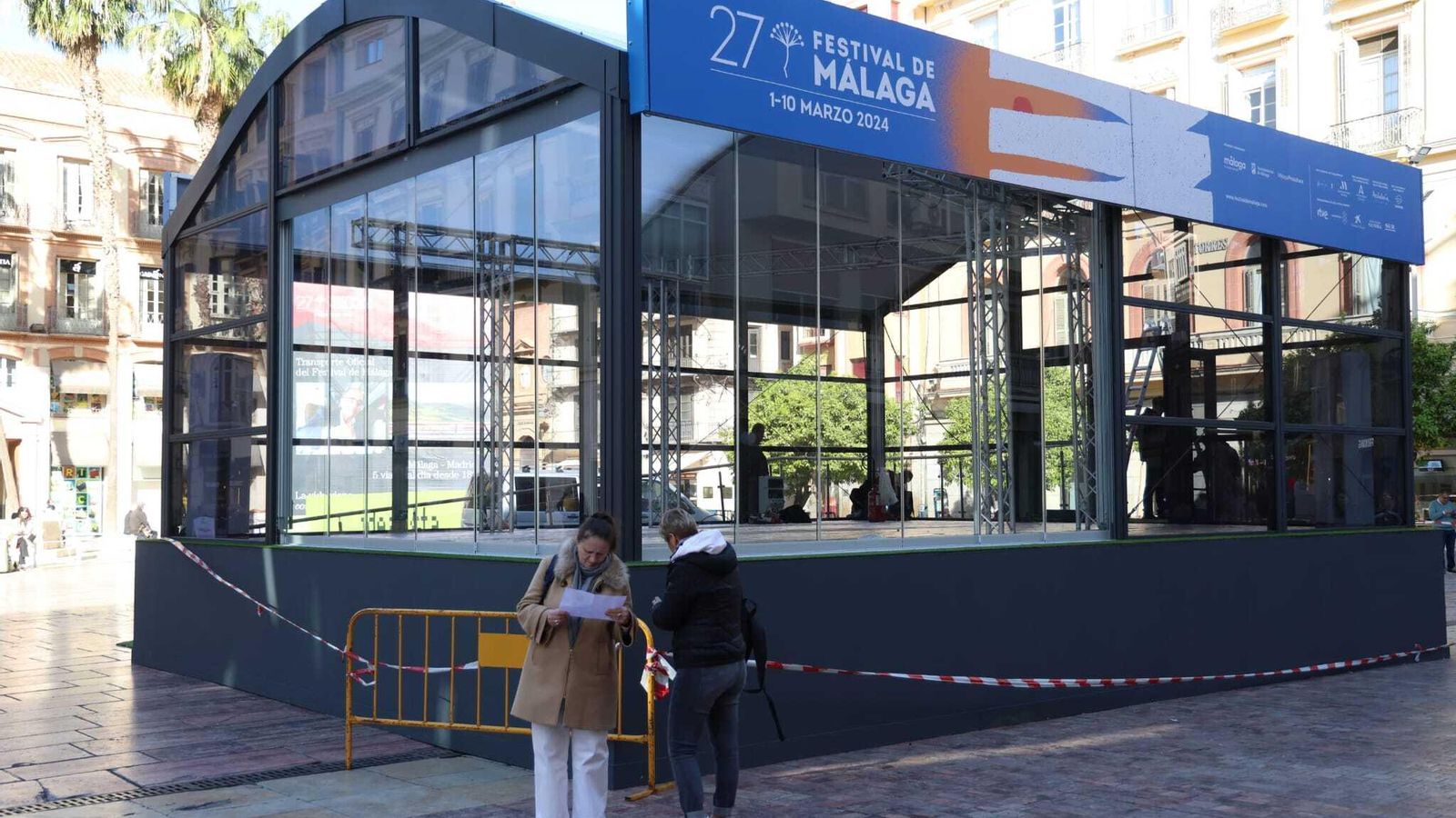 Las instalaciones del Festival situadas en la plaza de la Constitución.