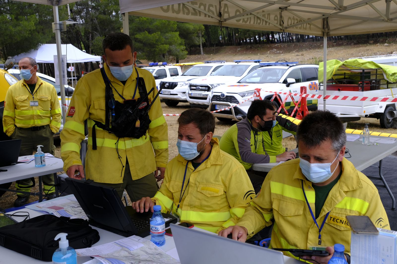 Fotogalería simulacro incendio forestal. Parque periurbano de Castala. Berja (Almería)