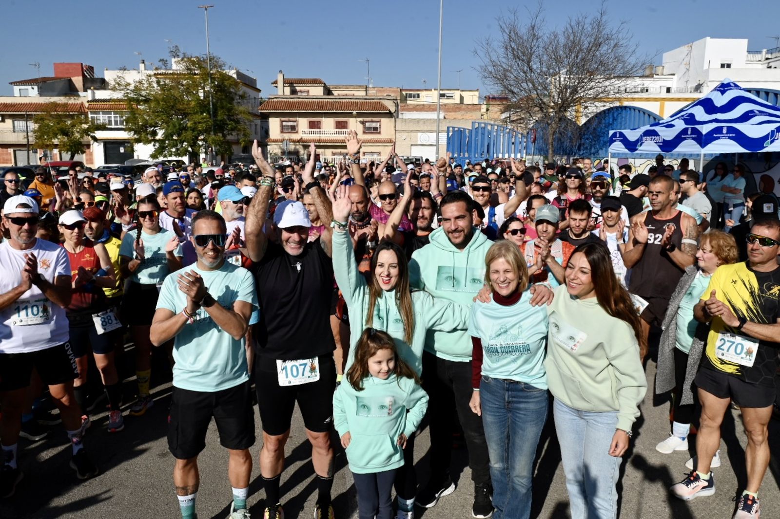 Un momento de la celebración del I Trail Guerrera Valentina, con presencia de la alcaldesa, María José García-Pelayo.