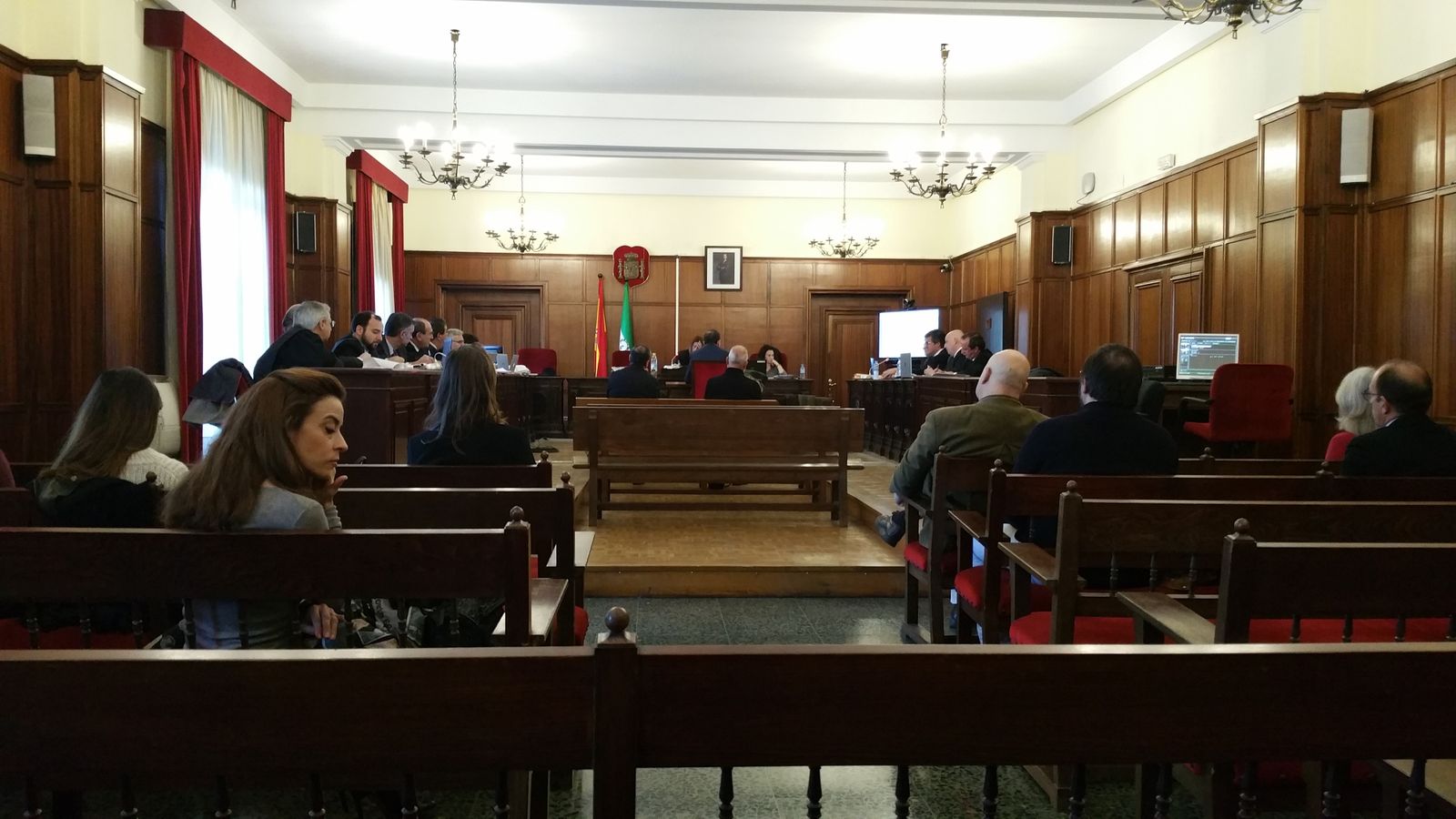 La sala de la Audiencia durante la sesión del juicio.
