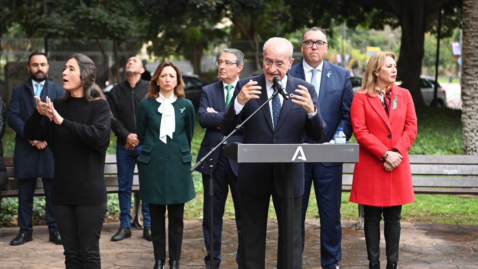Intervención del alcalde de Málaga en el acto institucional. Intervención del alcalde de Málaga en el acto institucional.