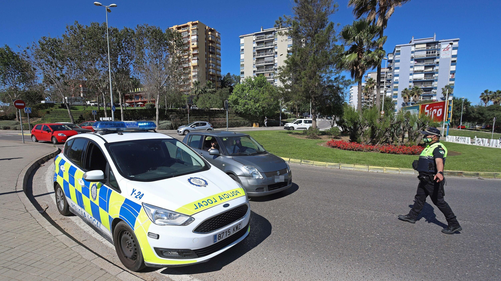 Control de tráfico de la Policía Local de Algeciras