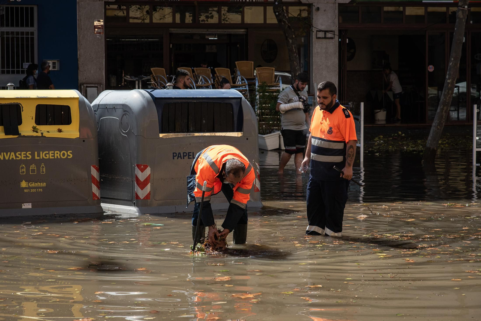 Imágenes de las inundaciones causadas por la lluvia en Isla Cristina