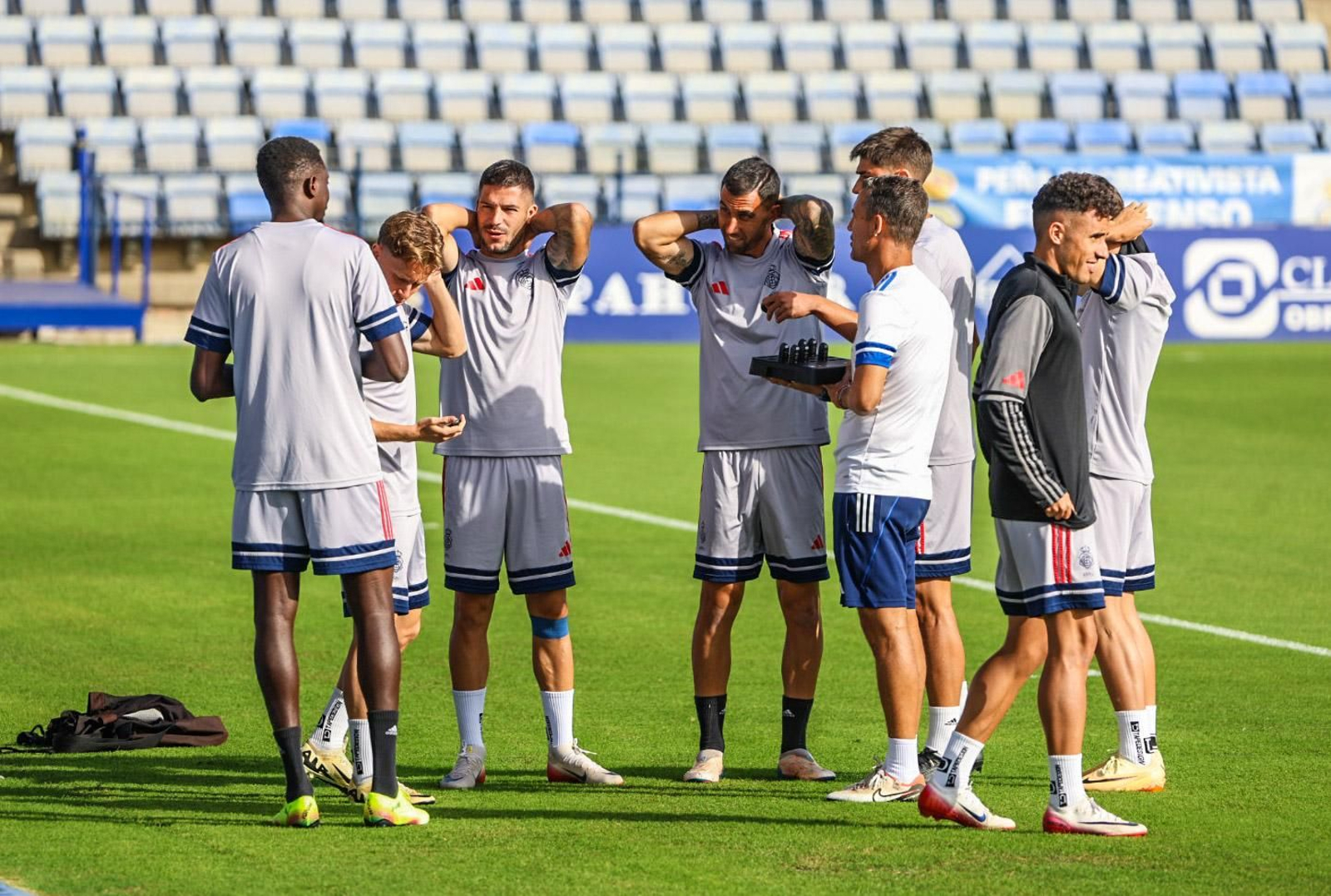 Imágenes del entrenamiento del Recreativo de Huelva en el estadio Nuevo Colombino