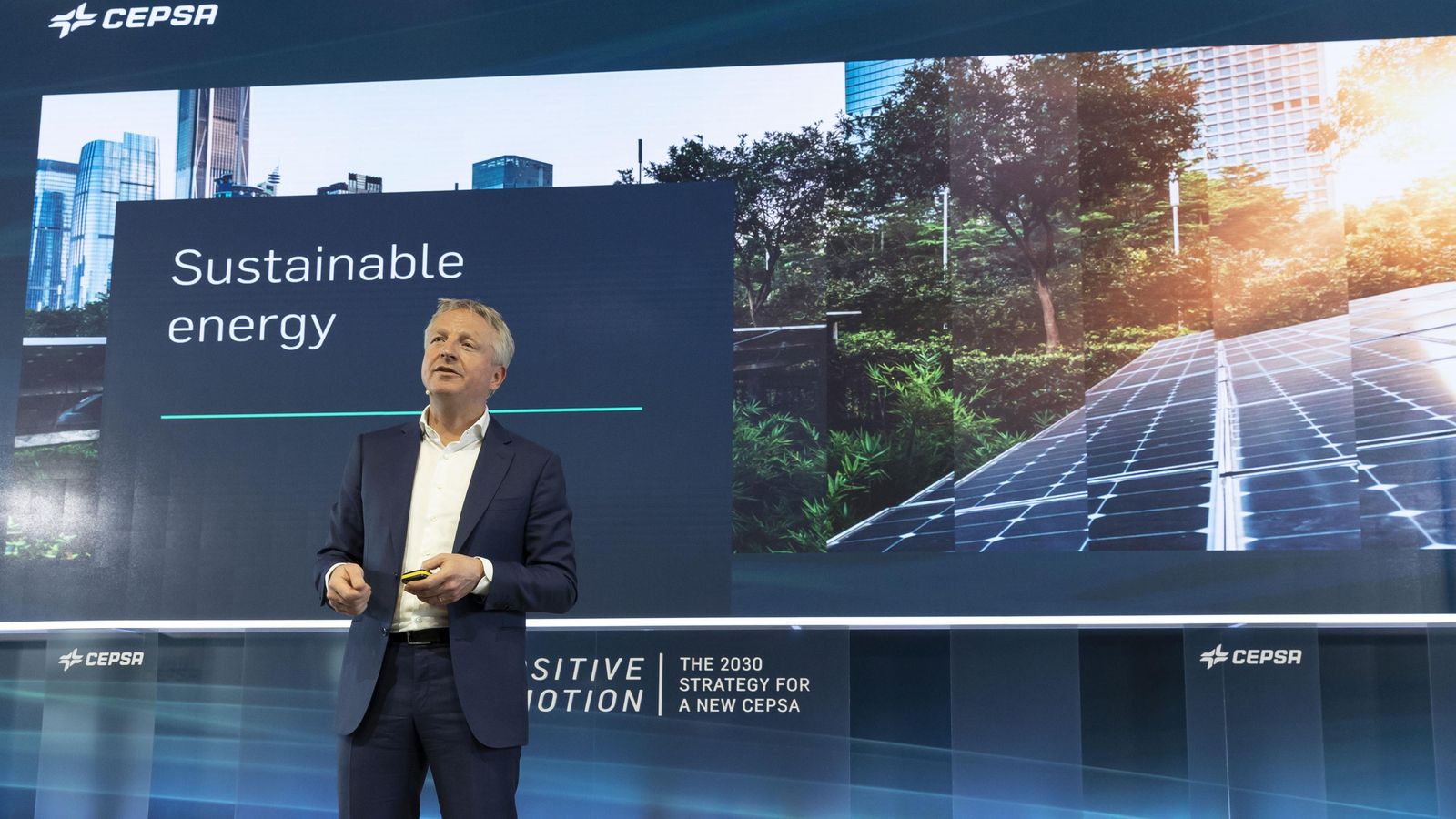 Maarten Wetselaar, consejero delegado de Cepsa, presentó el plan de la compañía para "ser un impulsor y facilitador clave de la transición energética"." Maarten Wetselaar, consejero delegado de Cepsa, presentó el plan de la compañía para "ser un impulsor y facilitador clave de la transición energética"."