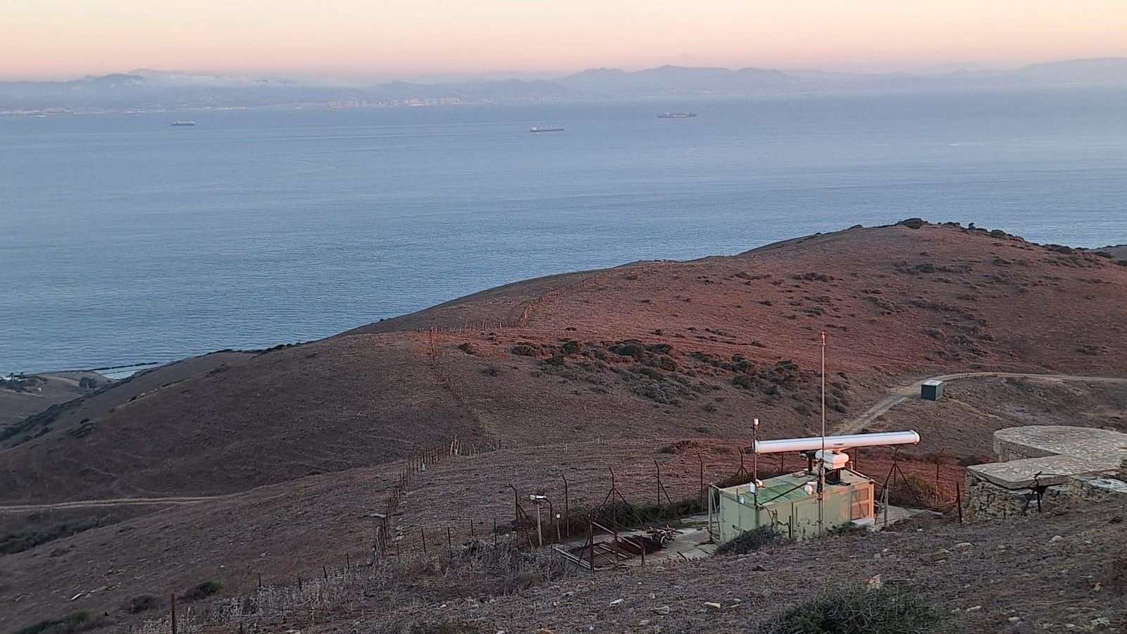 Una instalación del SIVE en el Estrecho.