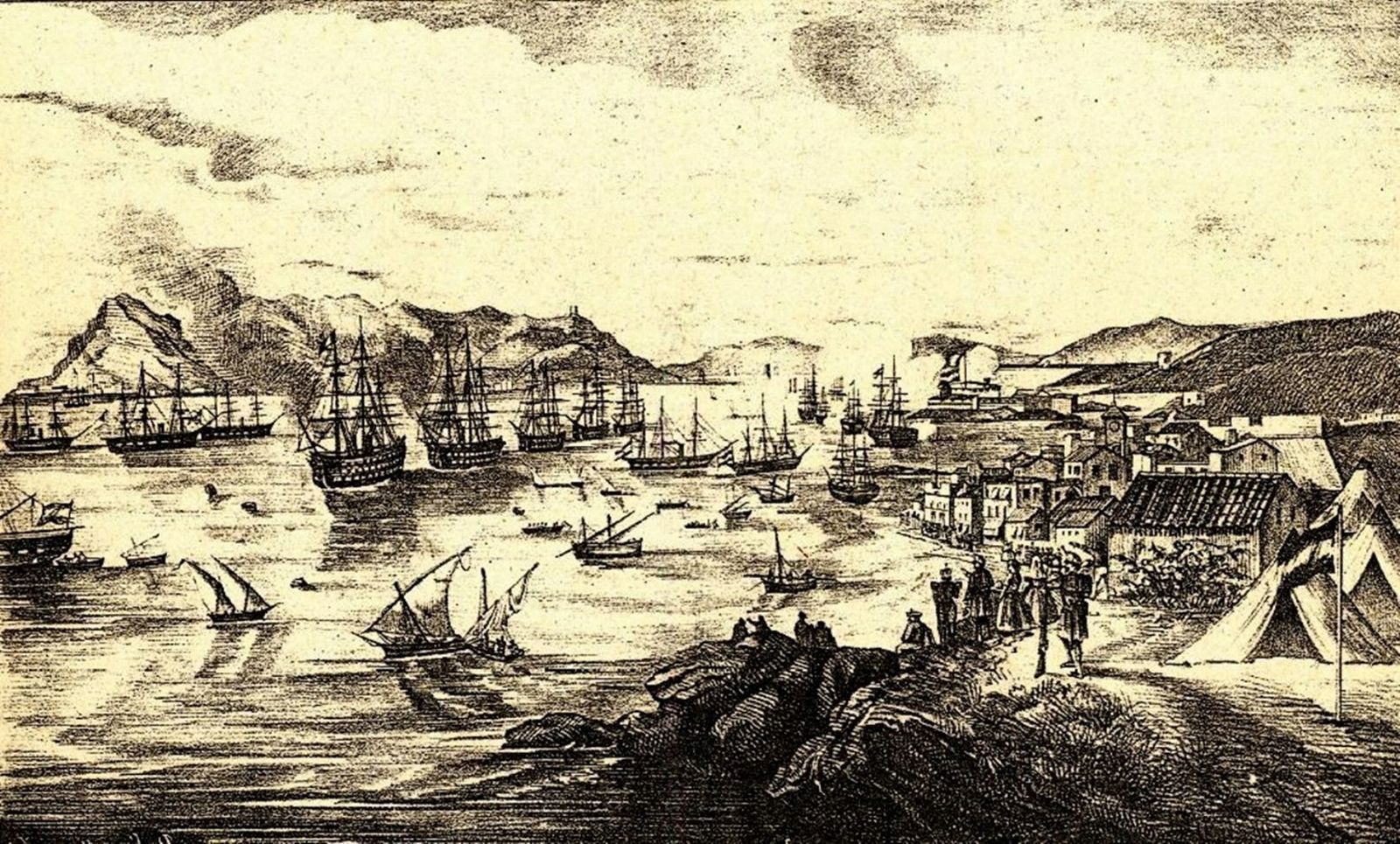 La guerra de Africa en 1860 supuso una gran concentración de tropas en Algeciras.
