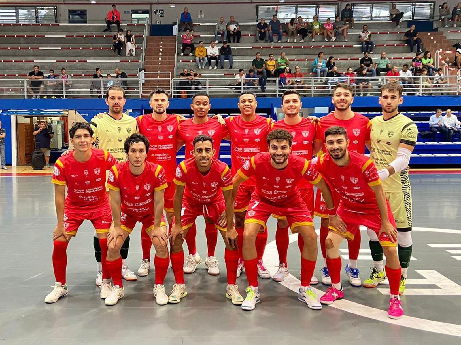 Formación del Córdoba Futsal en Getafe ante el Movistar Inter.